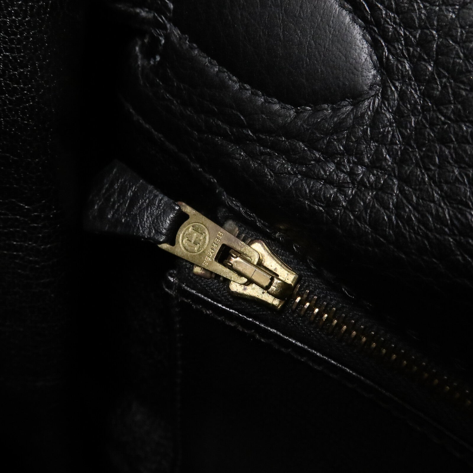HERMES Togo皮革Kelly40手挽肩背兩用袋Noir
