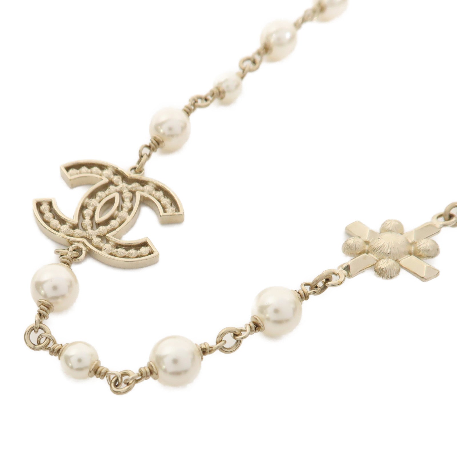 CHANEL 金屬/PVC Necklace項鍊金色
