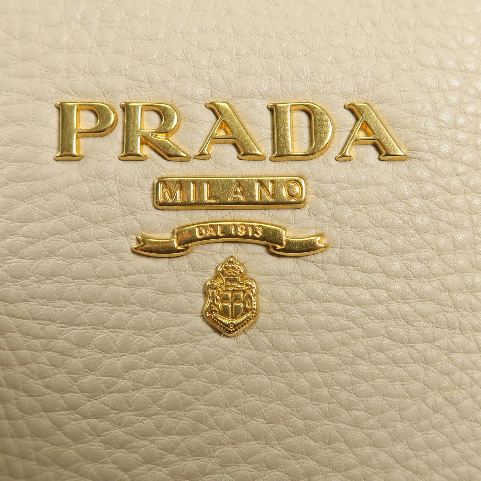 PRADA 牛皮皮革Shoulder Bag金扣手挽肩背兩用袋