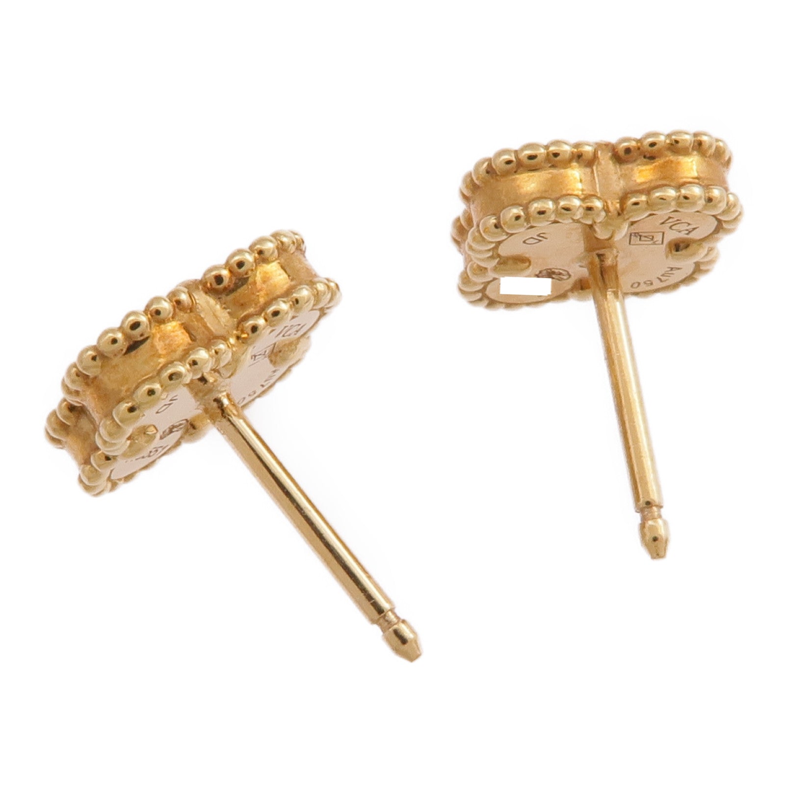 Van Cleef & Arpels 18K黃金Sweet Alhambra Earstuds珍珠母貝耳環