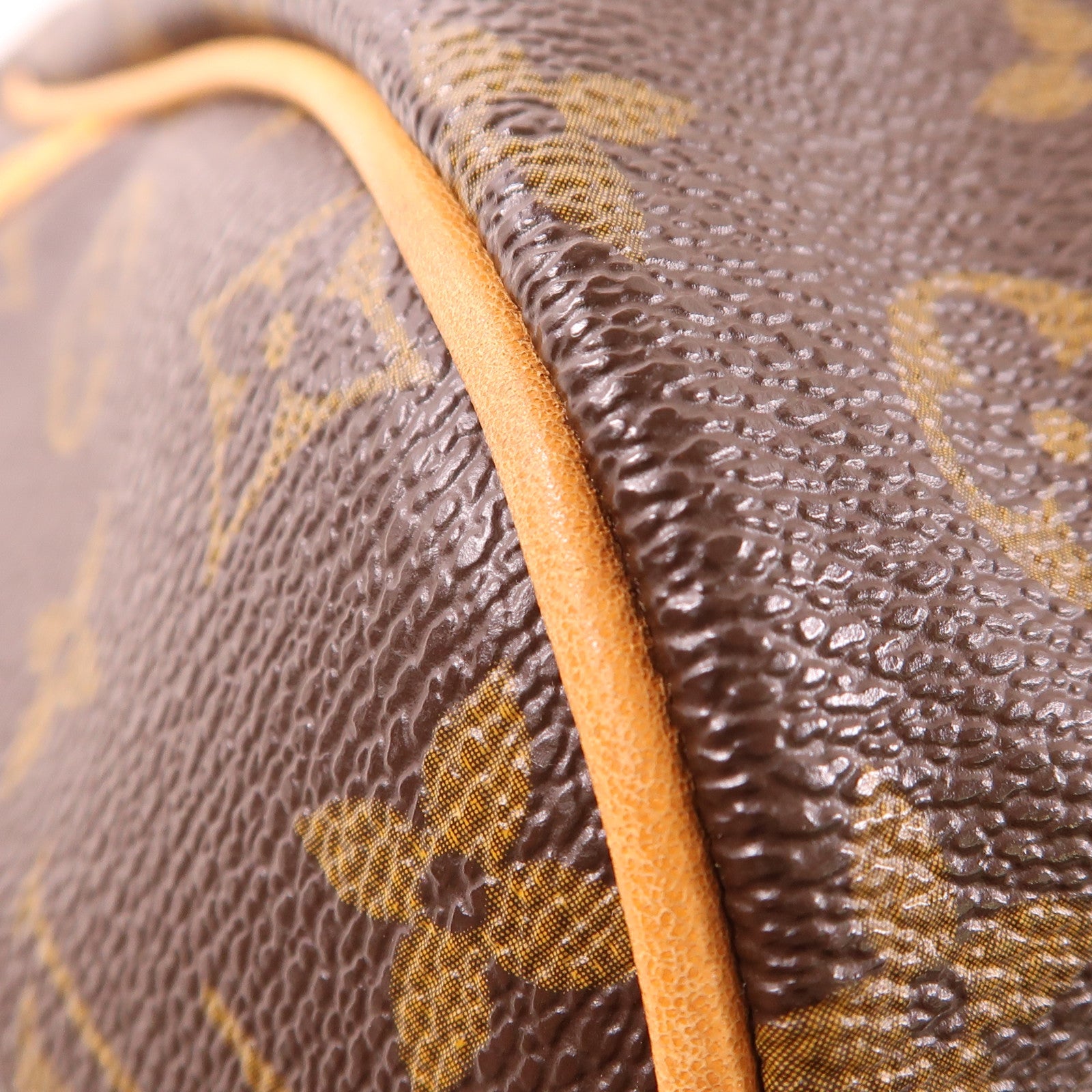 LOUIS VUITTON Monogram Montorgueil GM金扣肩背袋棕色