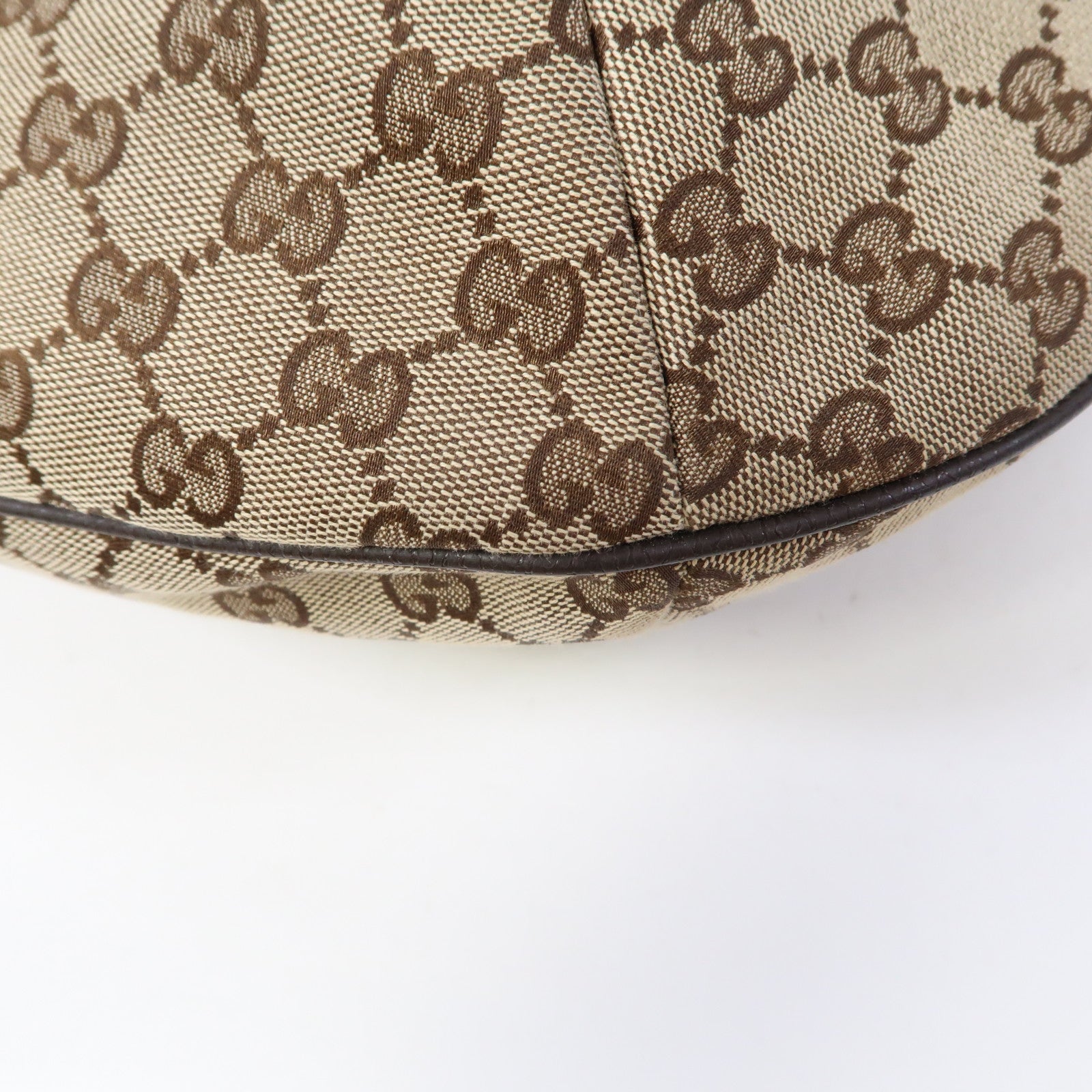 GUCCI 帆布Shoulder Bag銀扣肩背袋啡色