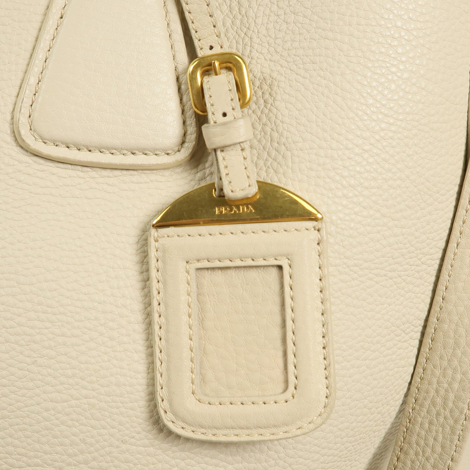 PRADA 牛皮皮革Shoulder Bag金扣手挽肩背兩用袋