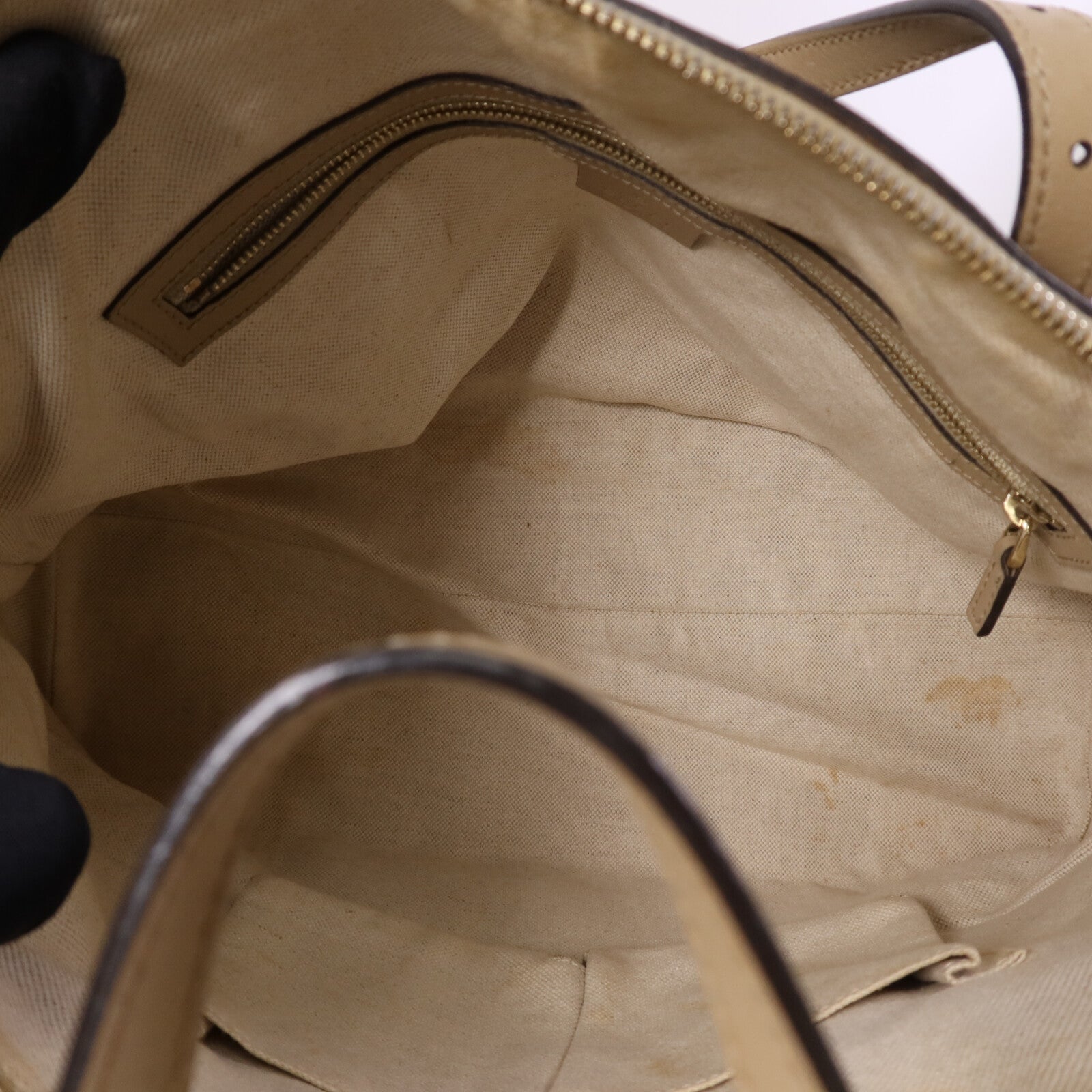 GUCCI 塗層帆布Shoulder Bag金扣肩背袋