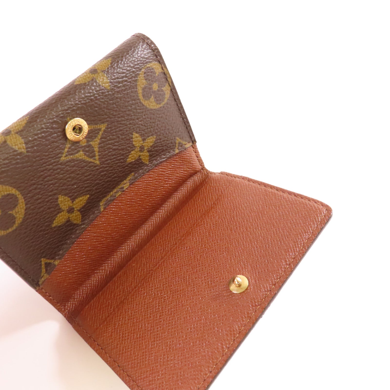 LOUIS VUITTON 【激減優惠】Monogram Card Case金扣零錢卡套啡色