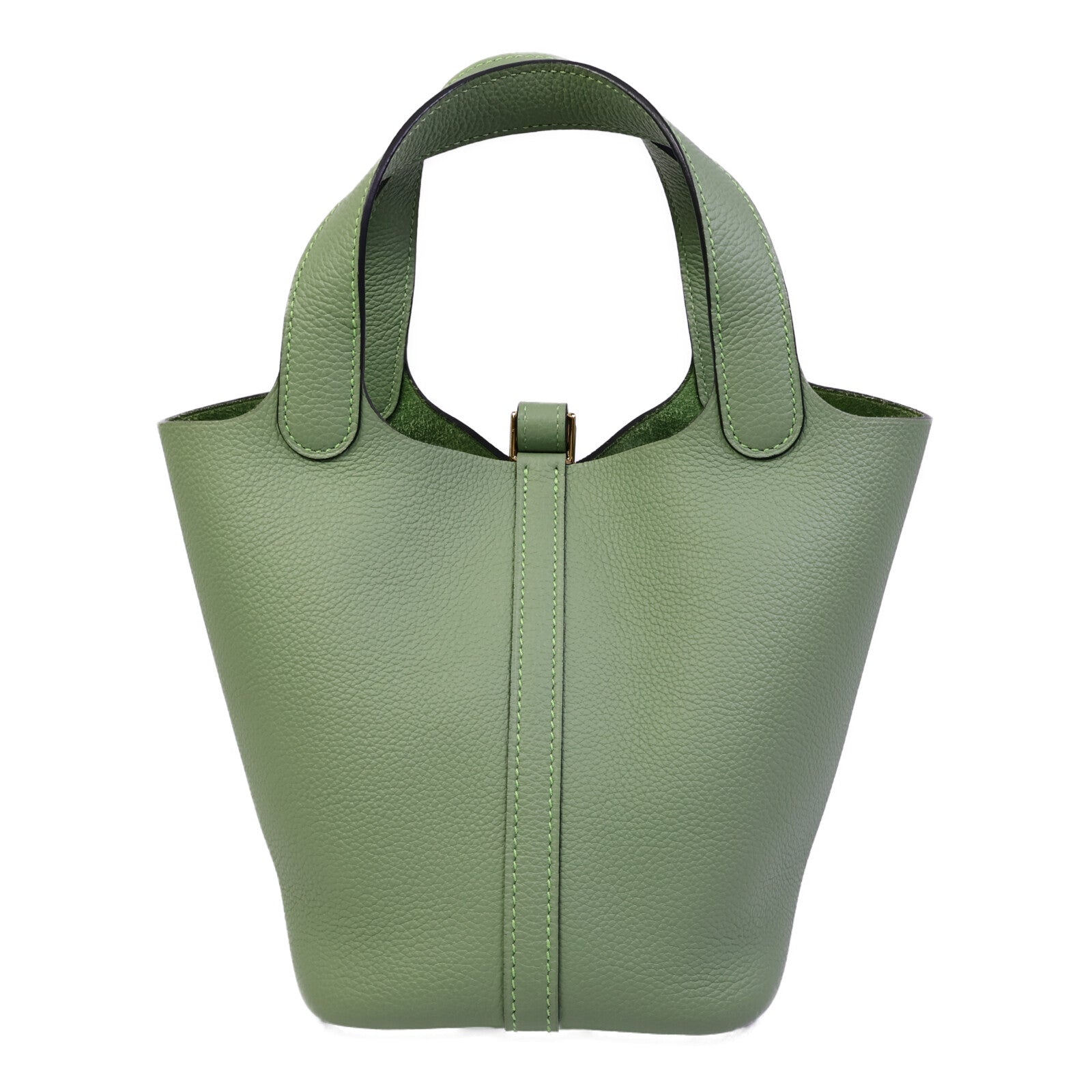 HERMES Maurice皮革Picotin PM手挽袋Vert Criquet