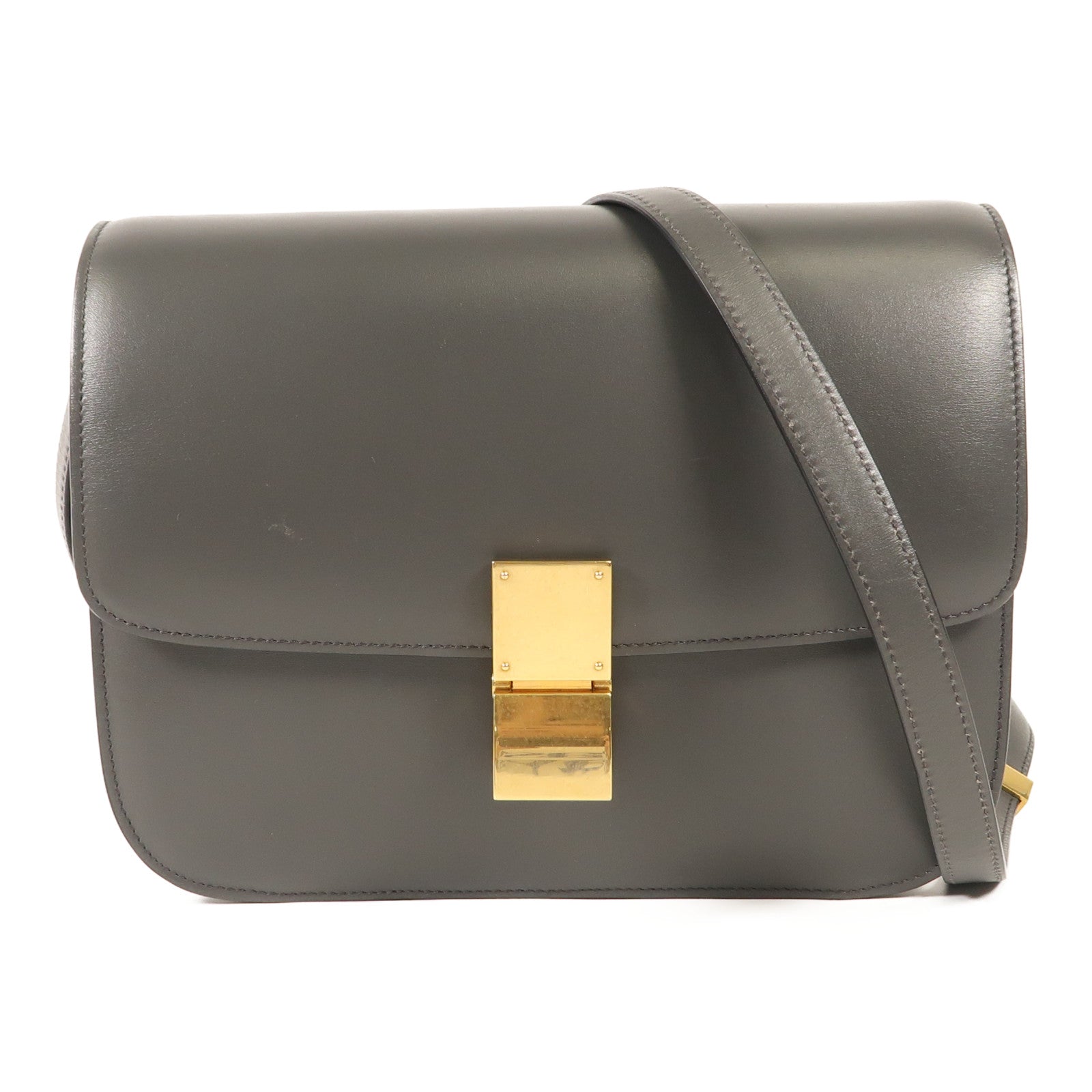 CELINE 牛皮皮革Classic Box金扣肩背袋