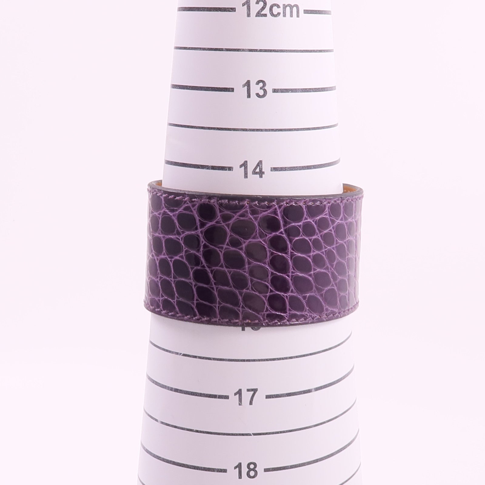 HERMES 【激減優惠】鱷魚皮革Kelly Dog手鐲Amethyst