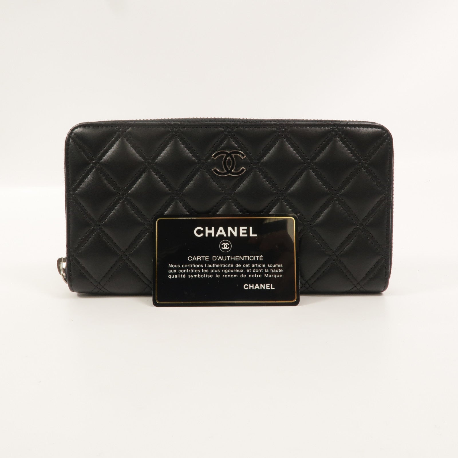 CHANEL 羊皮皮革Zipper Long Wallet長錢包
