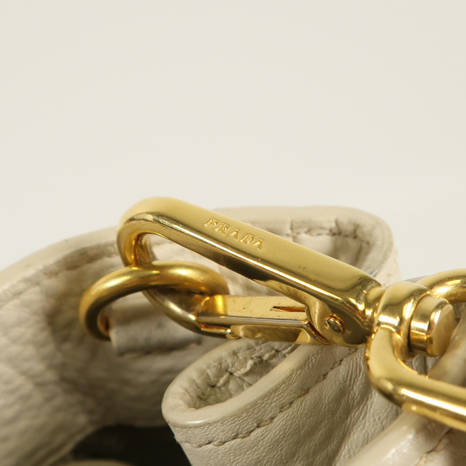 PRADA 牛皮皮革Shoulder Bag金扣手挽肩背兩用袋