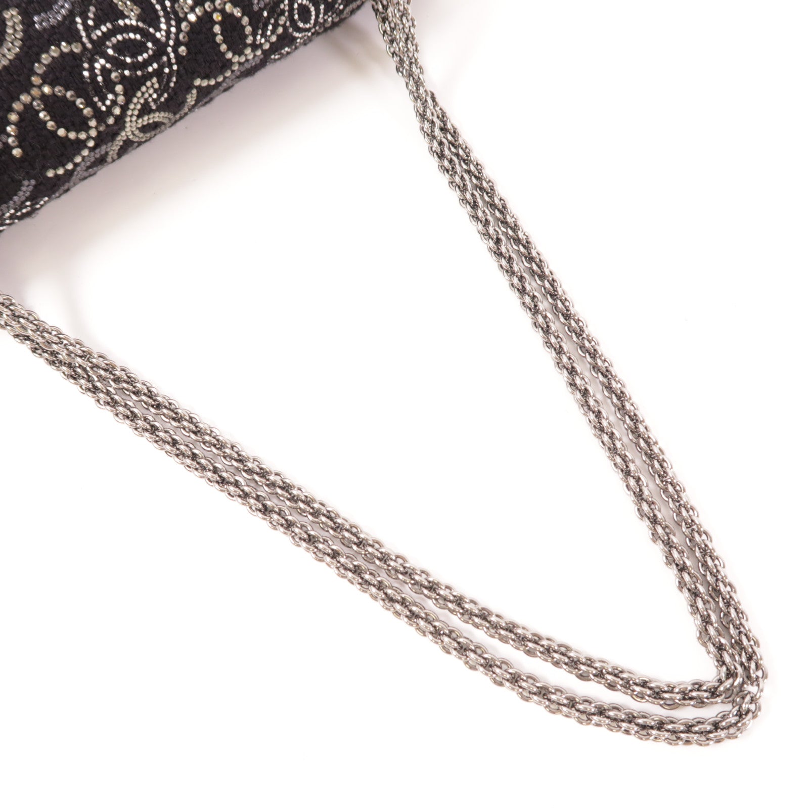 CHANEL Tweed Chain Shoulder銀扣肩背袋