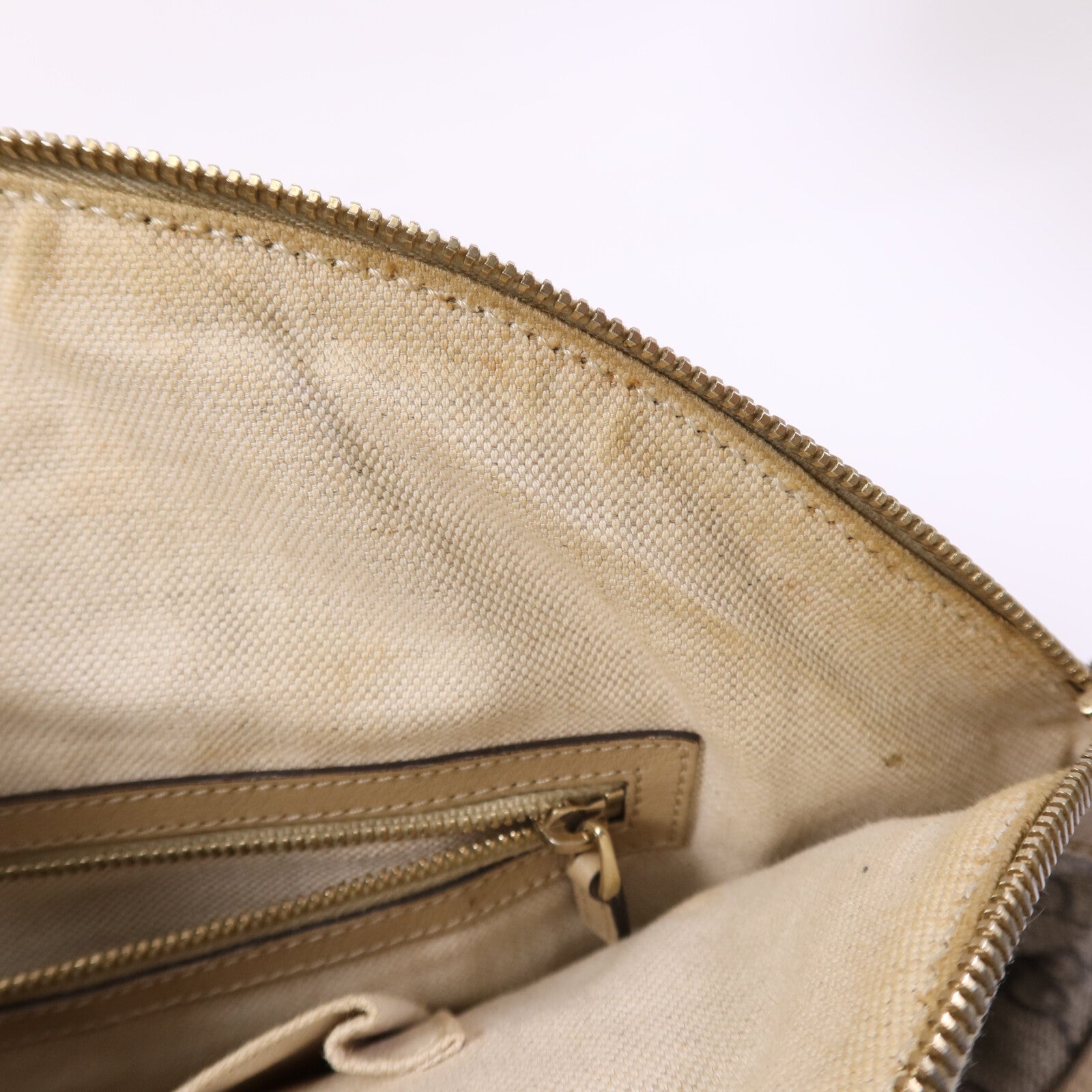 GUCCI 塗層帆布Shoulder Bag金扣肩背袋