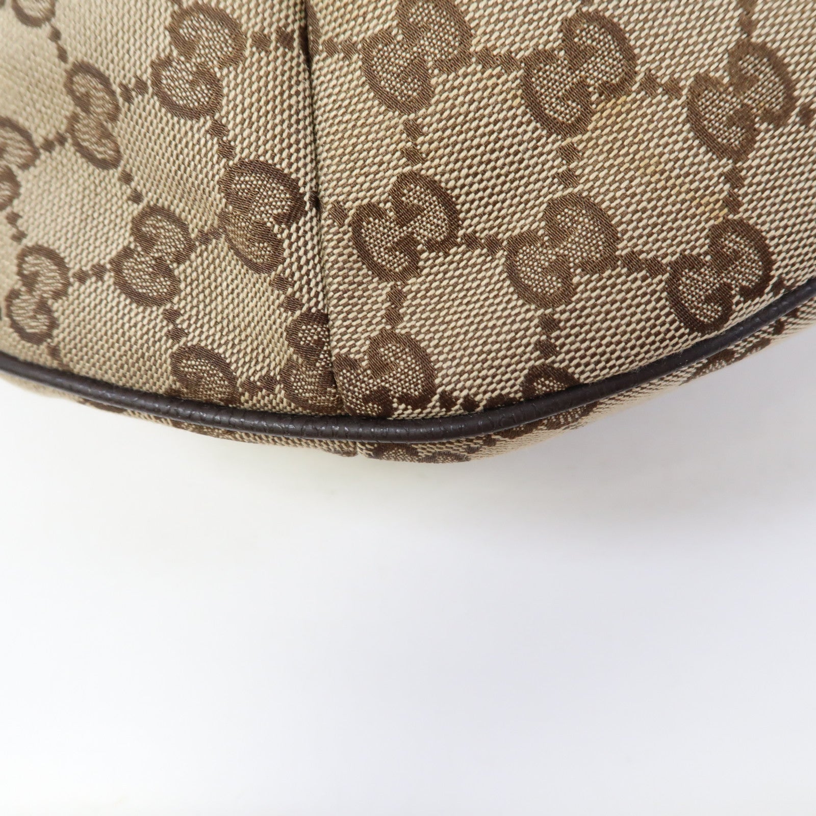 GUCCI 帆布Shoulder Bag銀扣肩背袋啡色