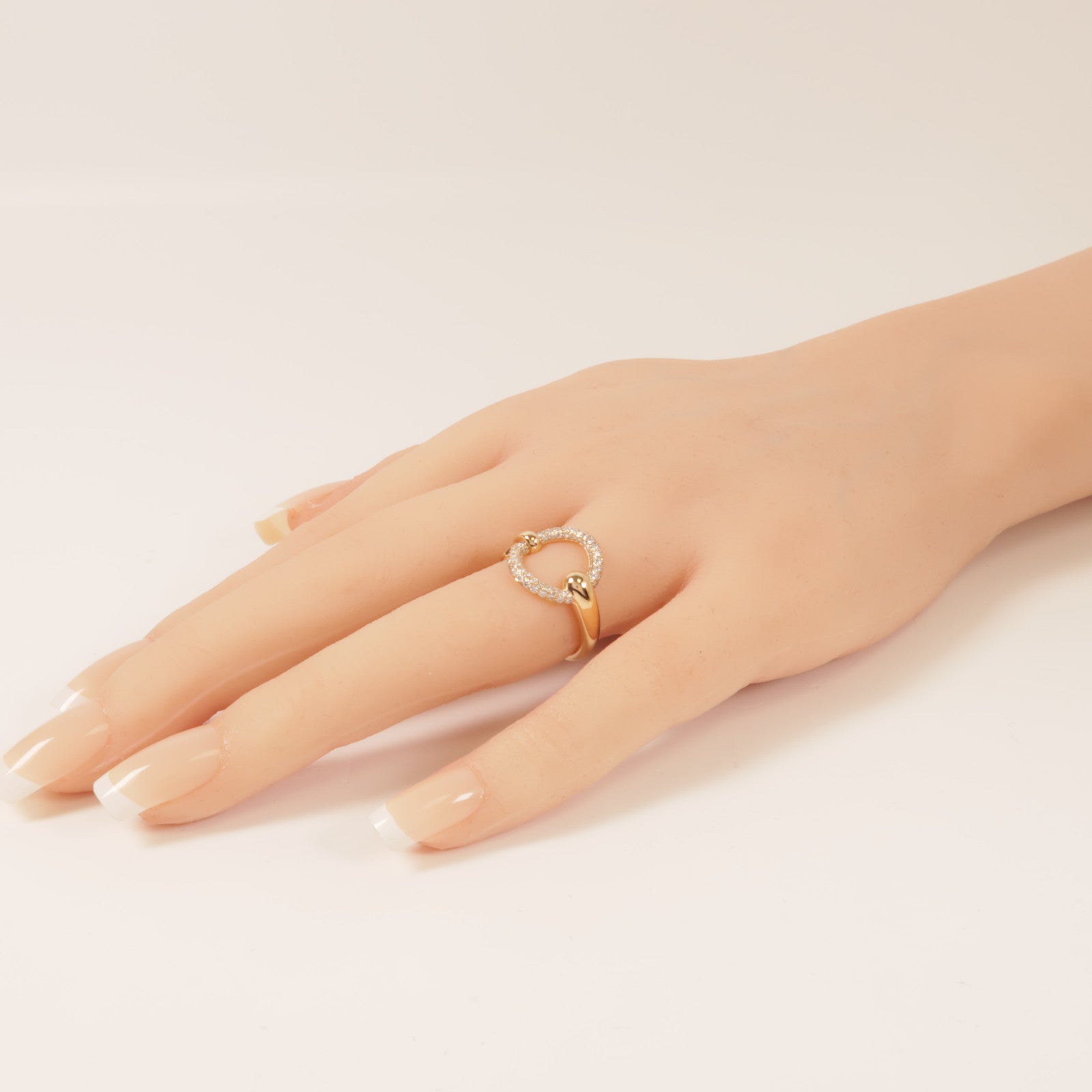 HERMES 18K玫瑰金Filet d'Or Ring Large Model鑽石戒指Cartier#51/US#5.5
