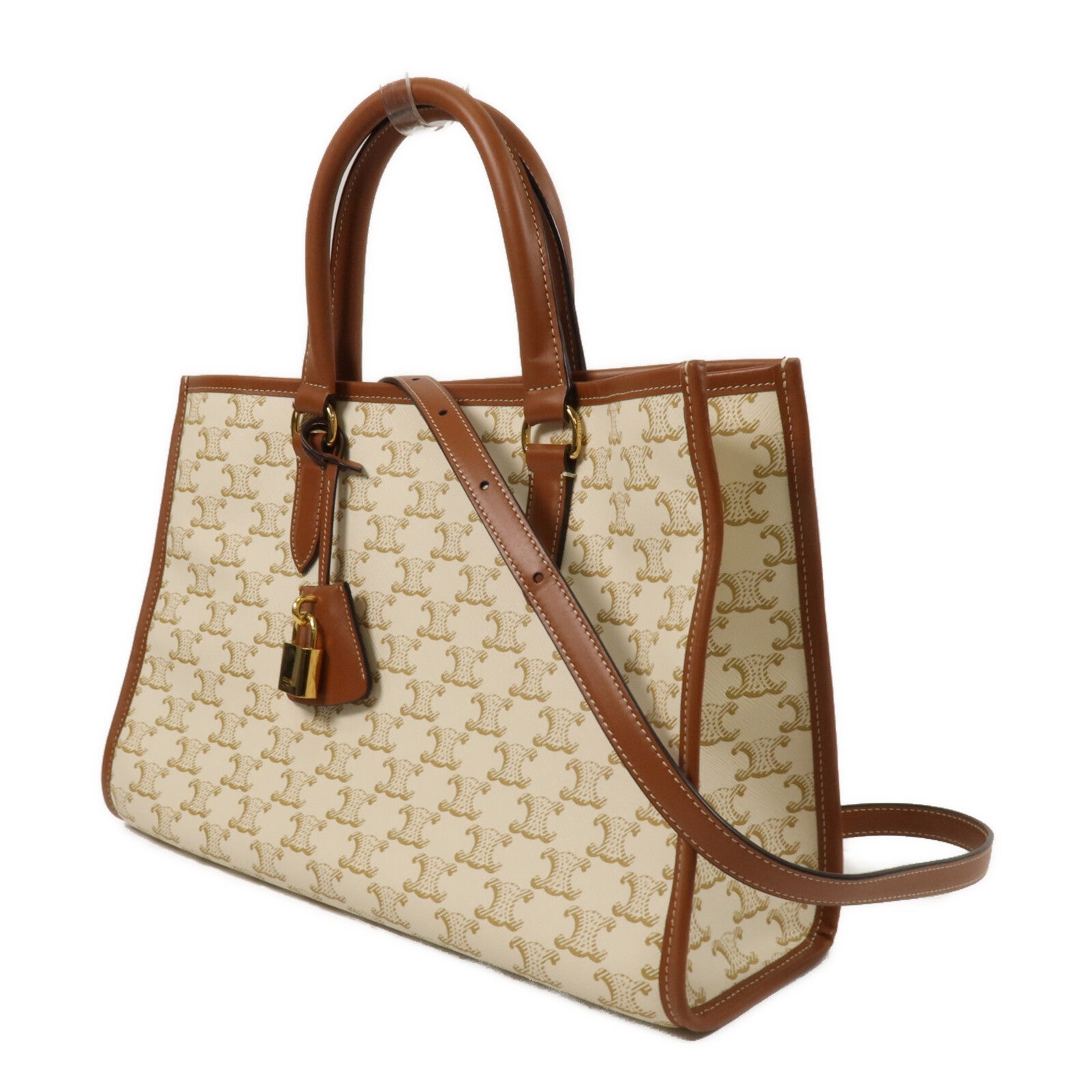 CELINE 牛皮皮革Mini Horizontal Cabas手挽肩背兩用袋