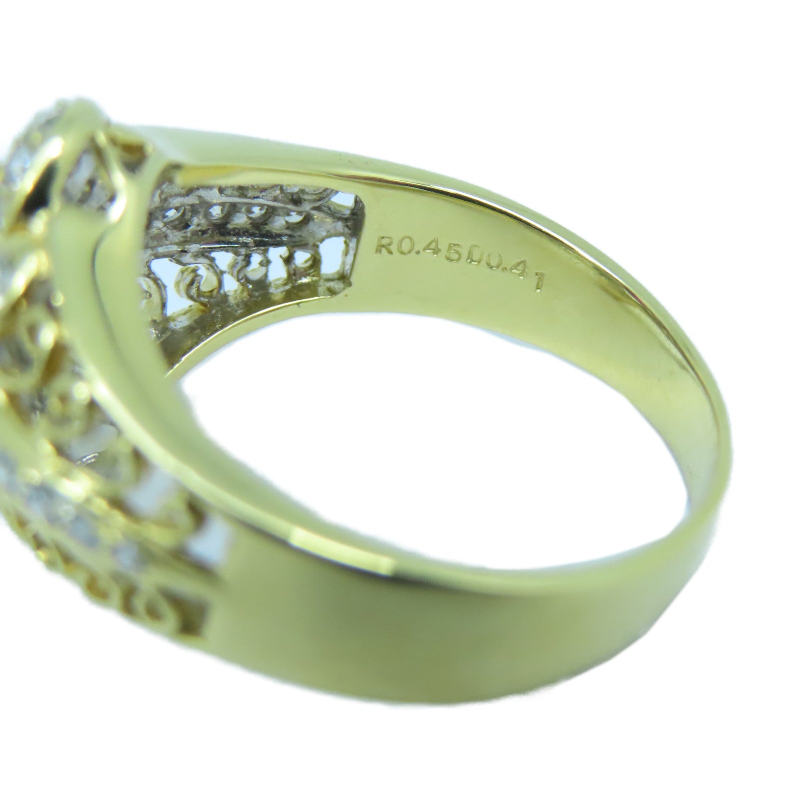 JEWELRY **【激減優惠】18K黃金Ruby Diamond Ring0.45ct紅寶石/0.41ct鑽石戒指US#7
