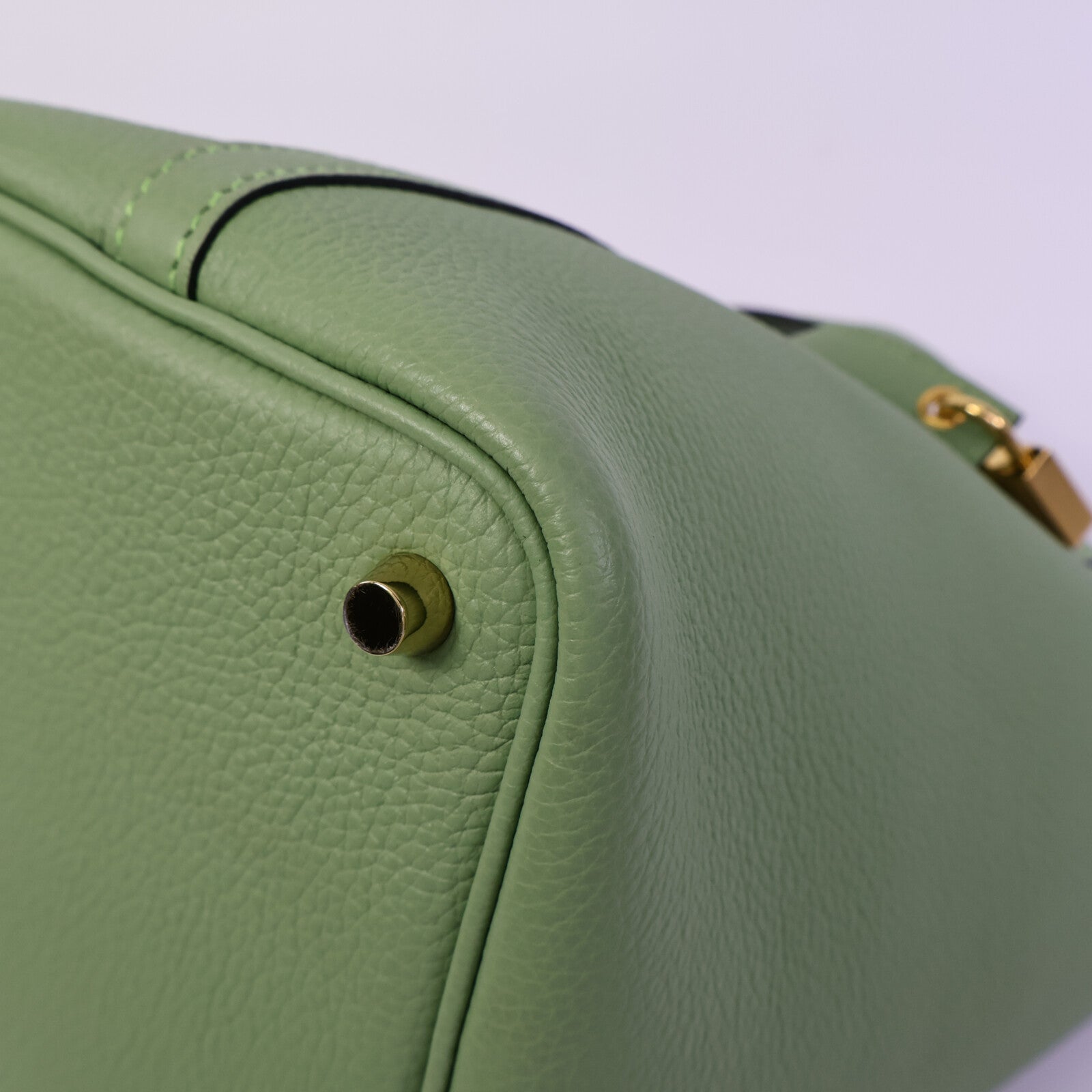 HERMES Maurice皮革Picotin PM手挽袋Vert Criquet