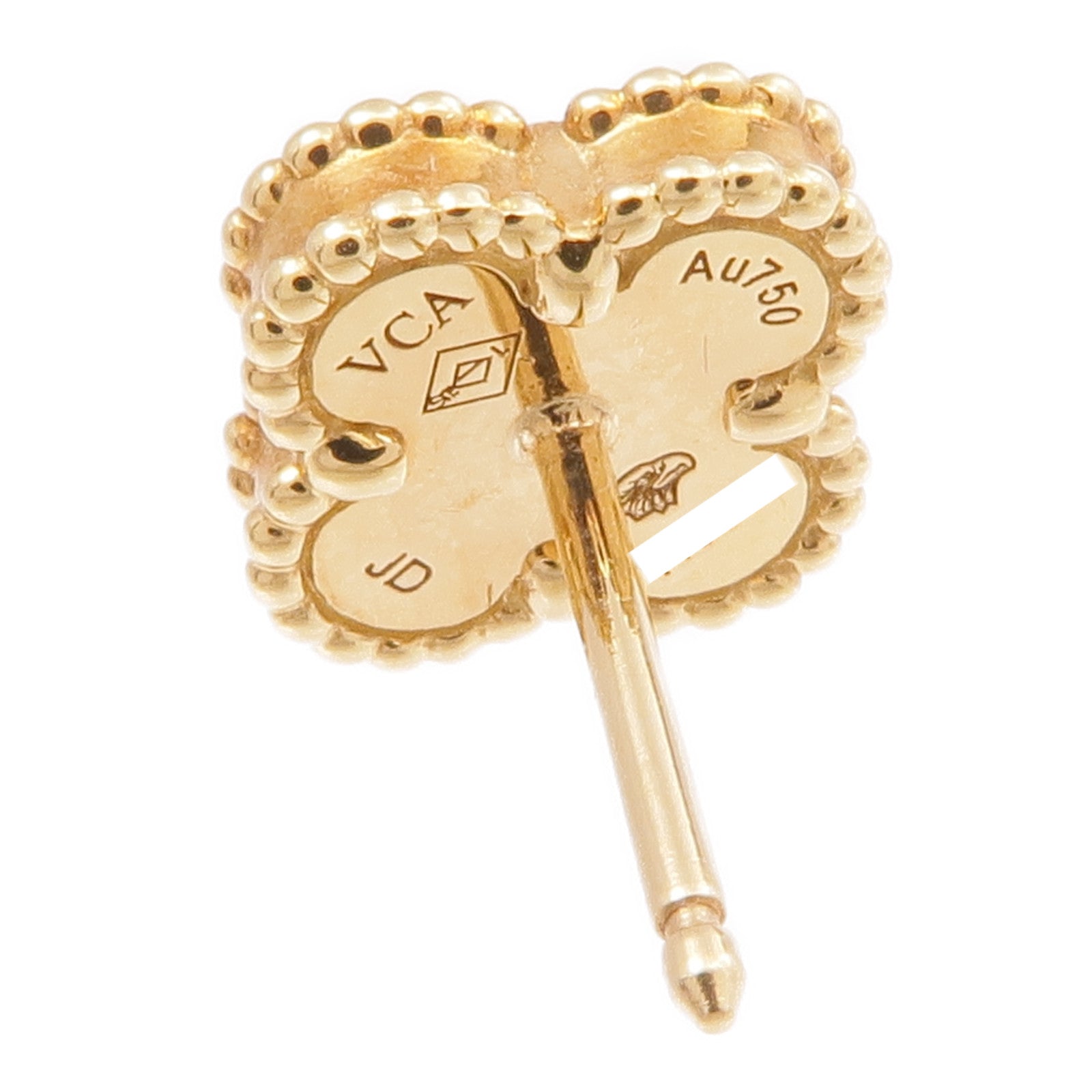 Van Cleef & Arpels 18K黃金Sweet Alhambra Earstuds珍珠母貝耳環