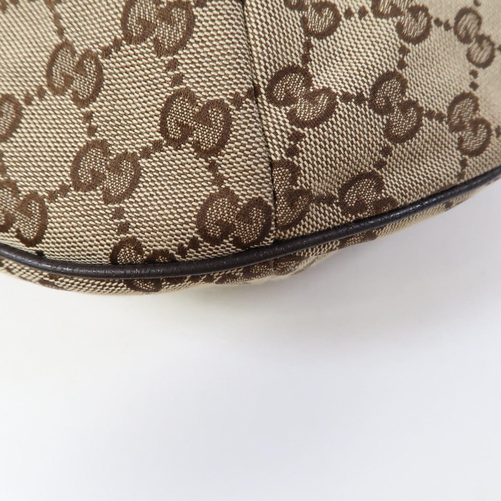 GUCCI 帆布Shoulder Bag銀扣肩背袋啡色