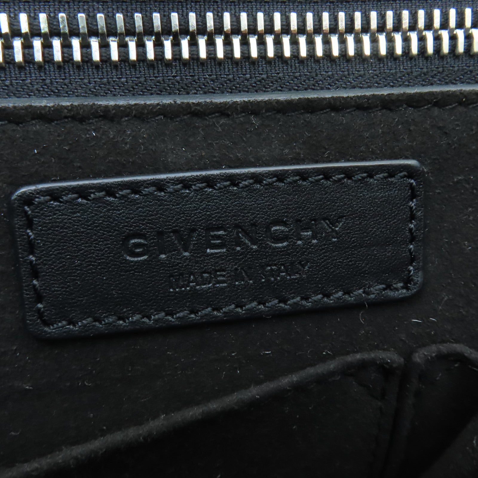 GIVENCHY 【激減優惠】牛皮皮革2way Shoulder Bag銀扣手挽肩背兩用袋黒色