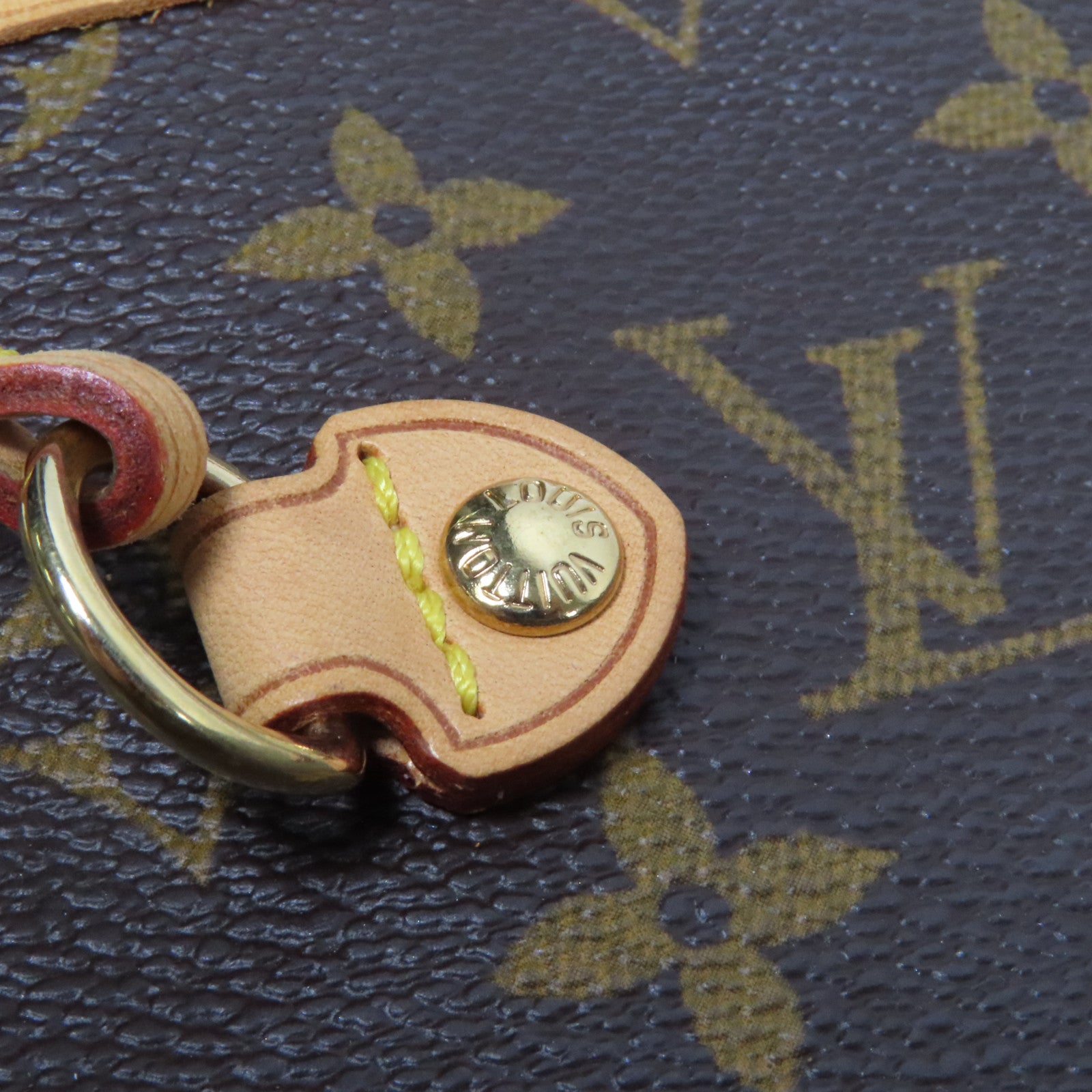 LOUIS VUITTON Monogram Neverfull GM金扣手挽袋啡色