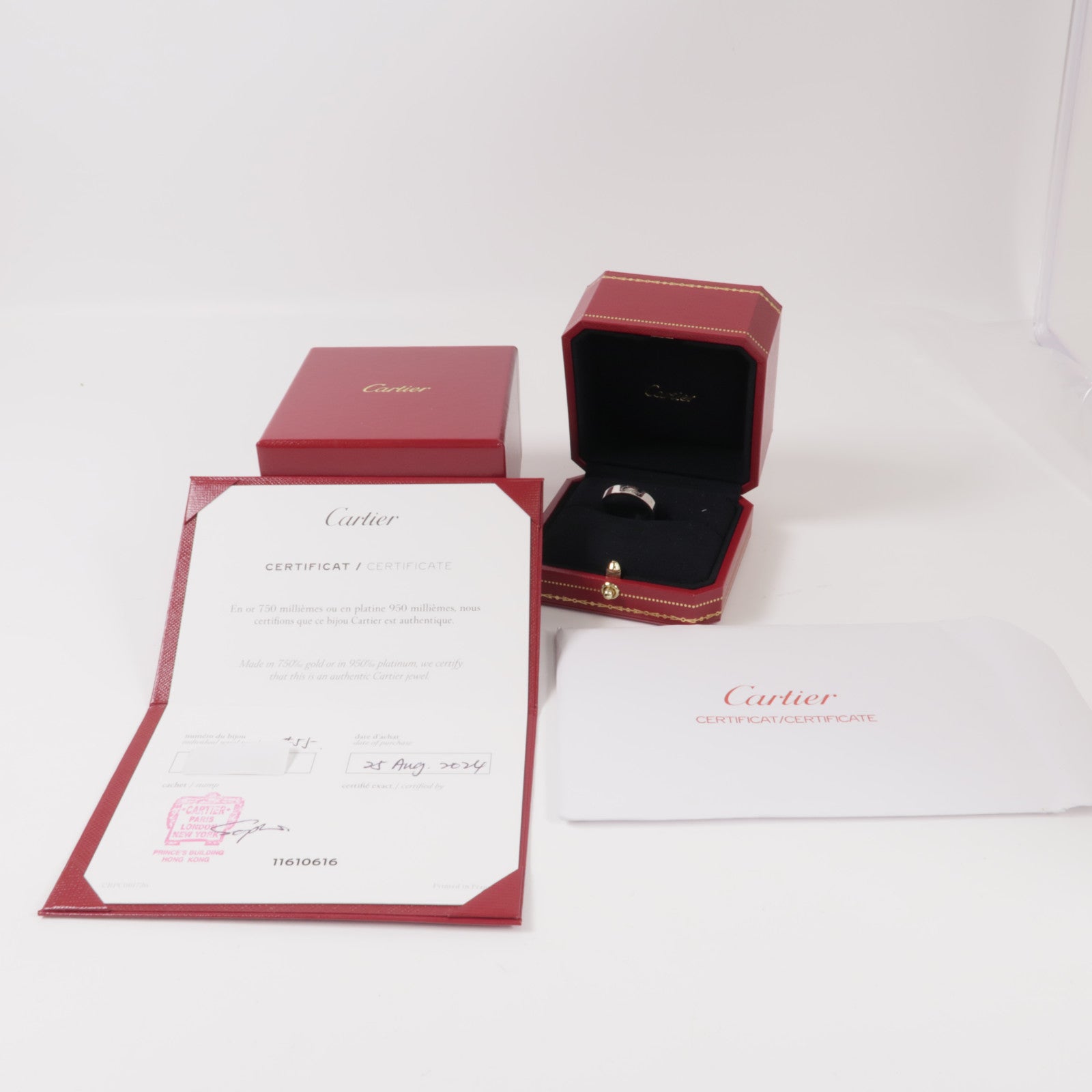 CARTIER PT950鉑金Ring戒指Cartier#55/US#7