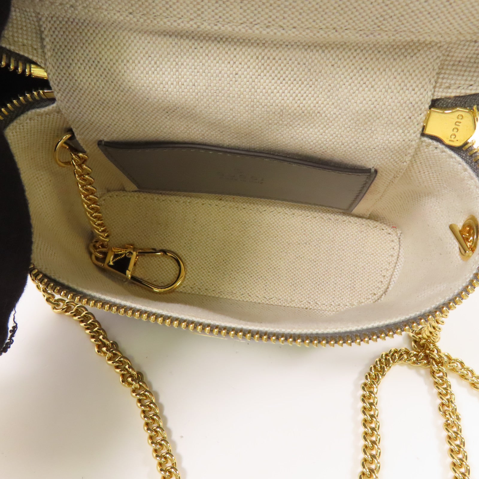 GUCCI 皮革Matelasse Top Handle Mini鏈帶肩背袋