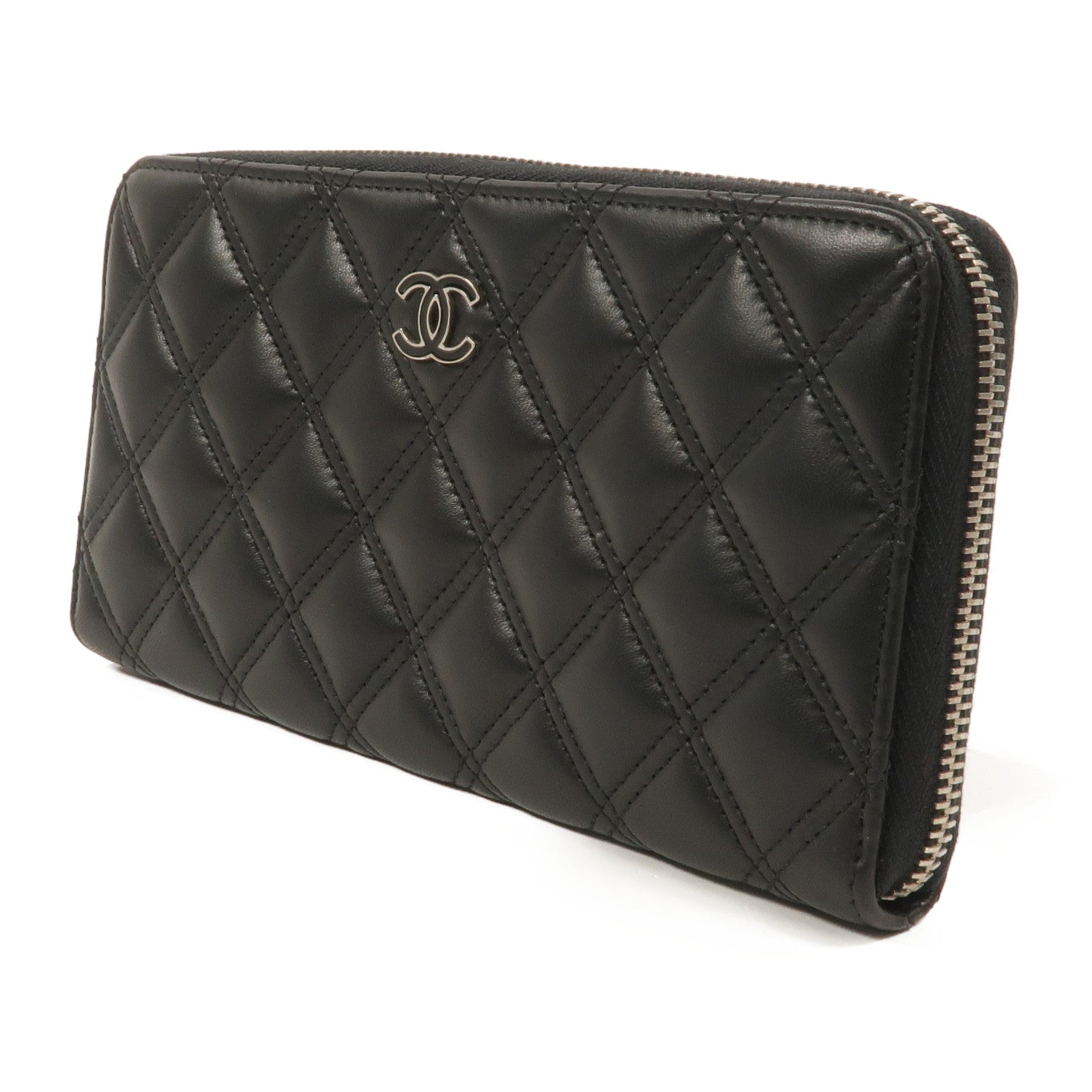 CHANEL 羊皮皮革Zipper Long Wallet長錢包