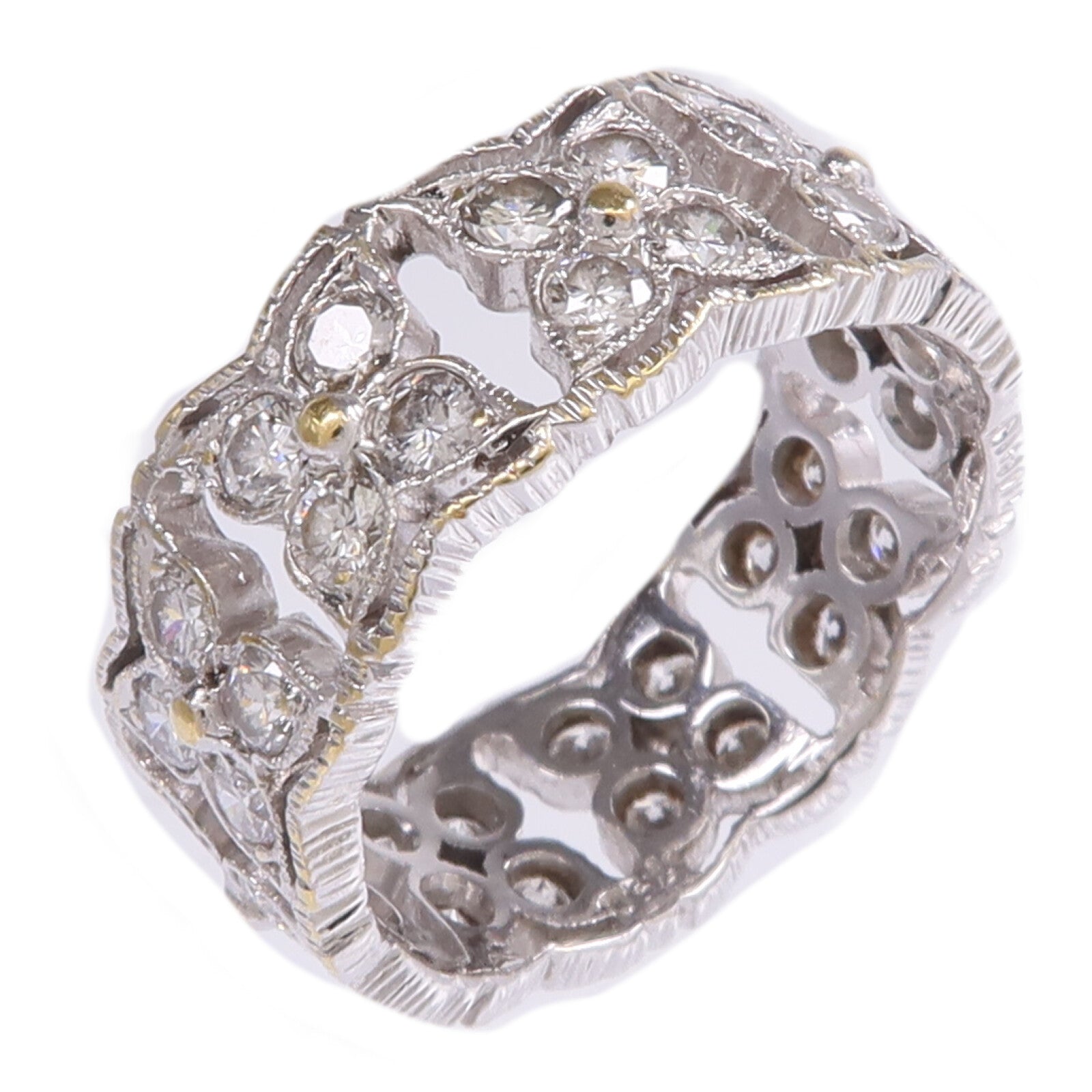 JEWELRY 【激減優惠】18K黃金/白金Diamond Ring鑽石戒指US#5.5