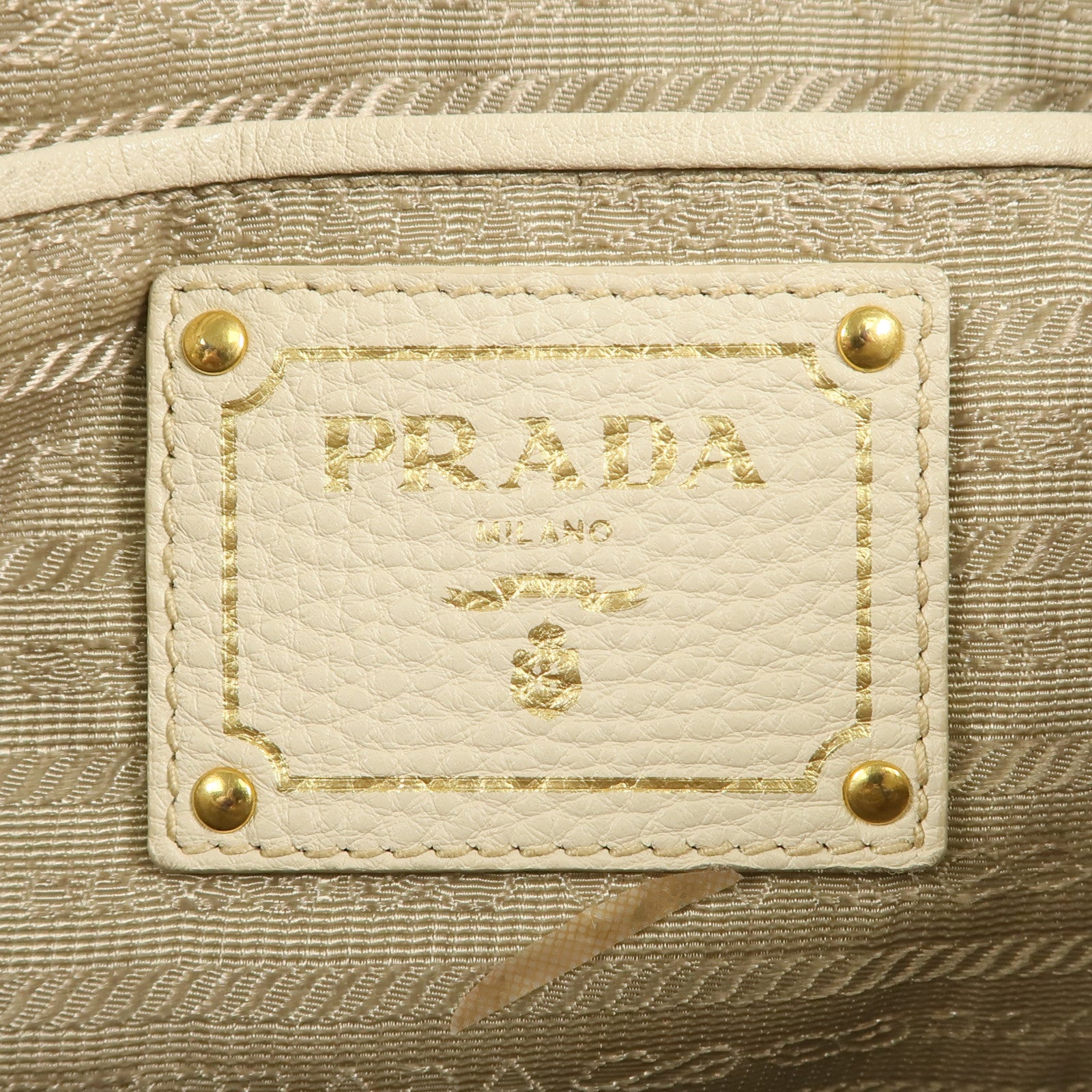 PRADA 牛皮皮革Shoulder Bag金扣手挽肩背兩用袋