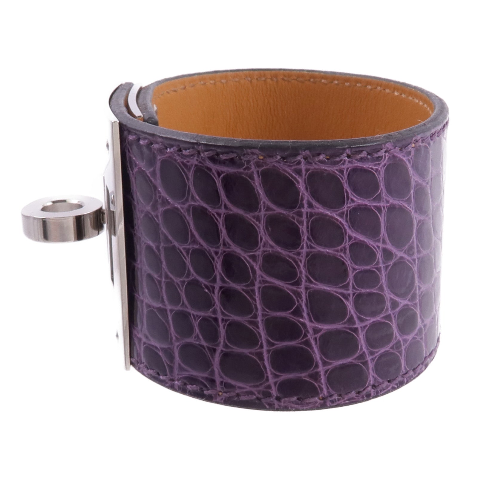 HERMES 【激減優惠】鱷魚皮革Kelly Dog手鐲Amethyst