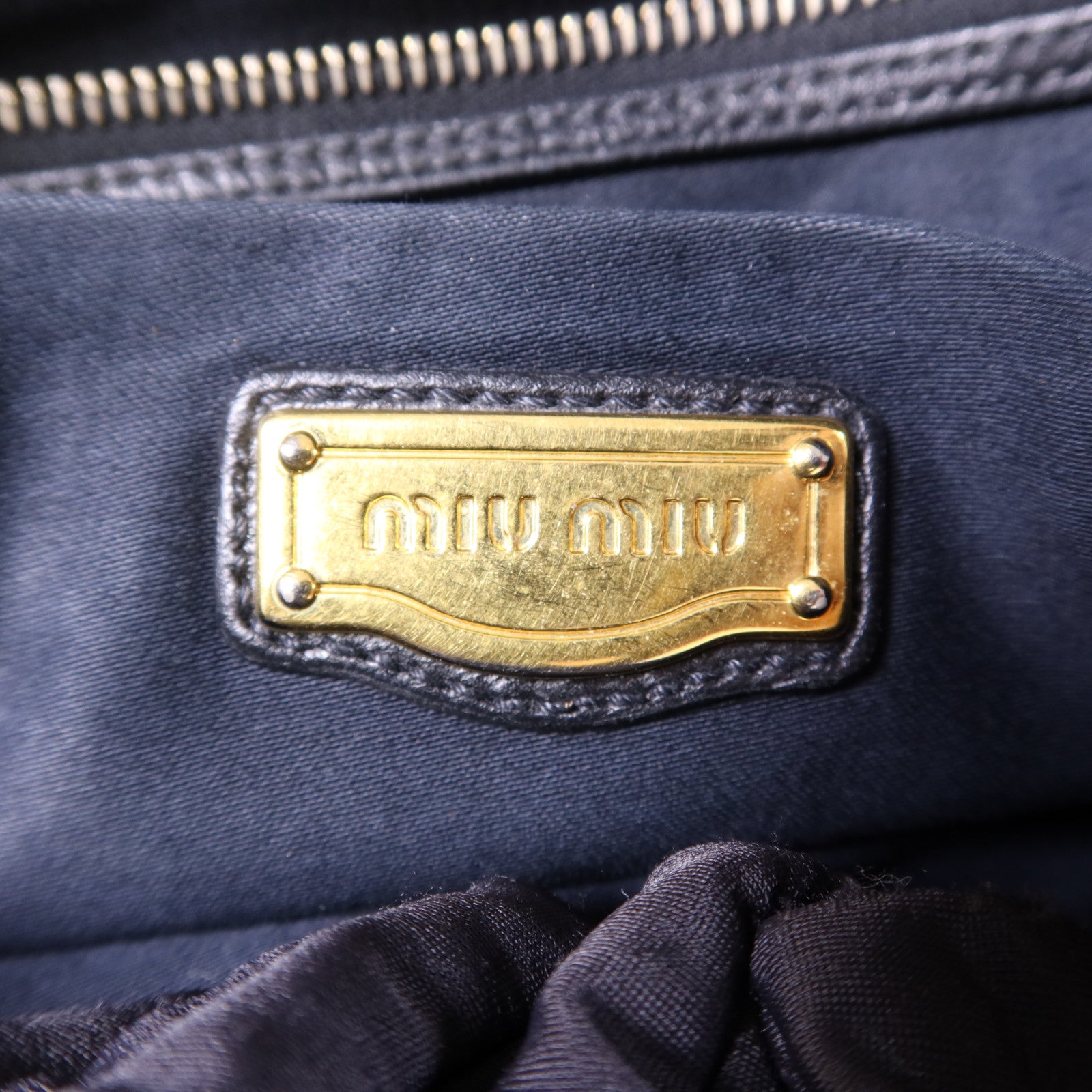 Miu Miu 羊皮皮革2 Way Shoulder Bag金扣手挽肩背兩用袋