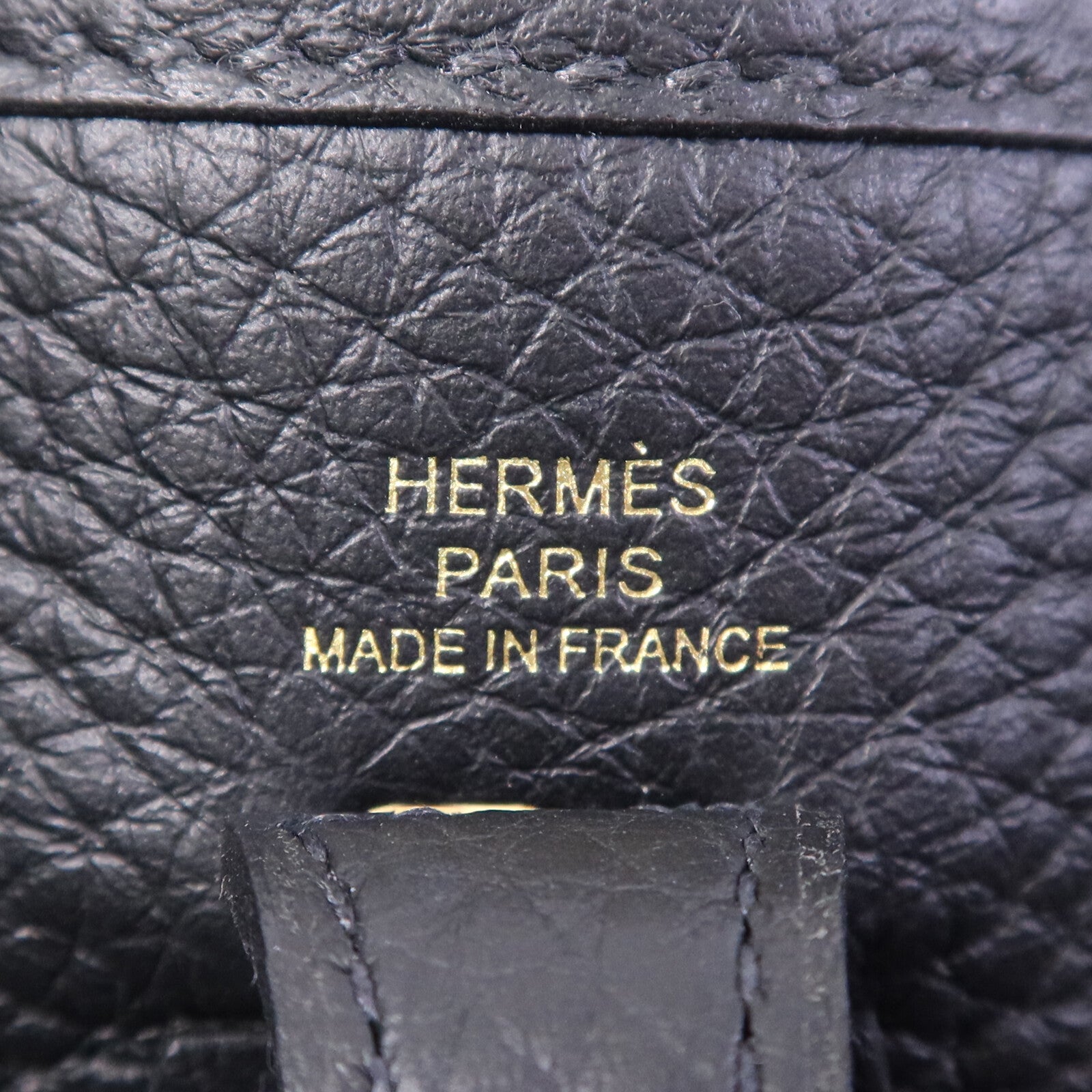 HERMES Clemence皮革Evelyne TPM金扣肩背袋Noir
