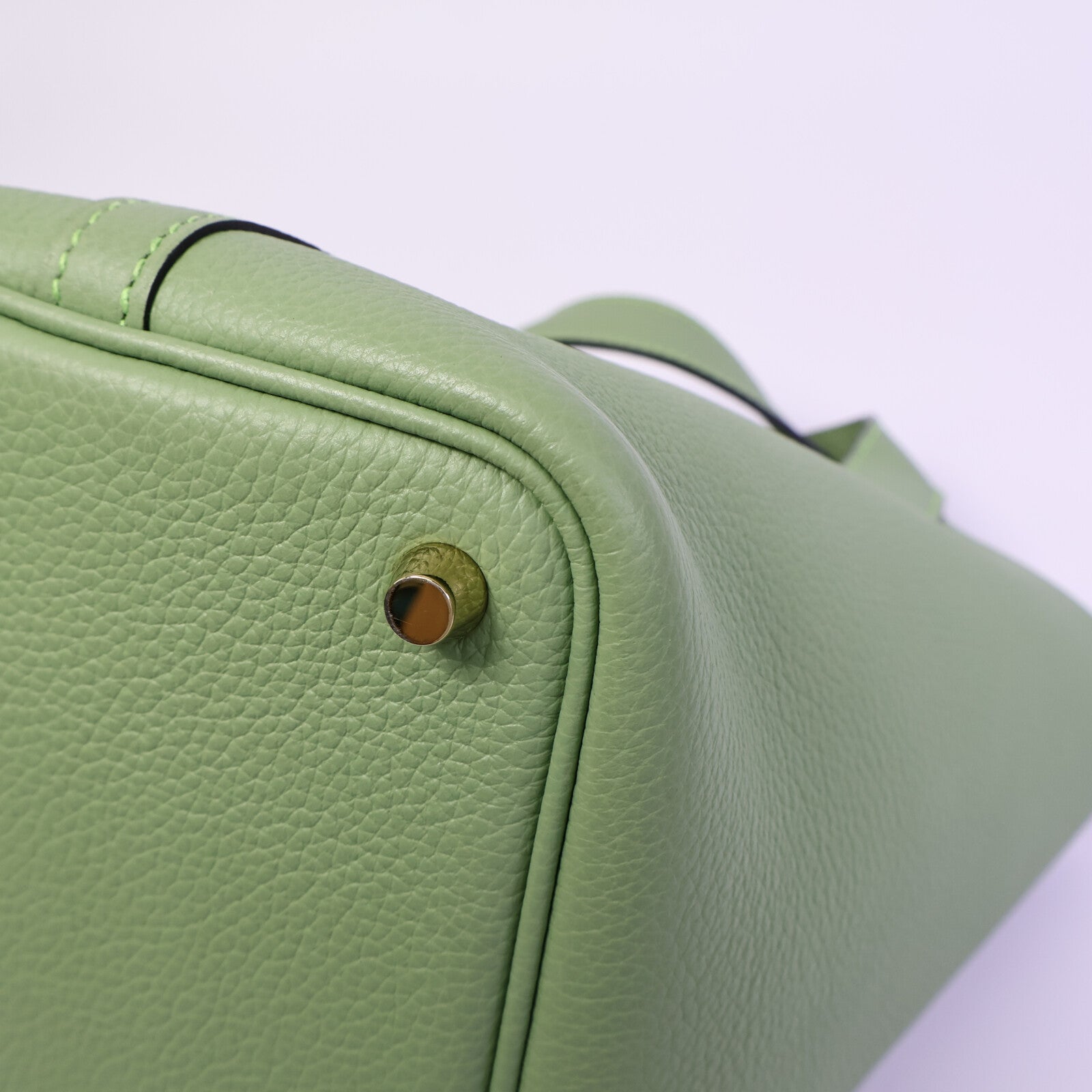 HERMES Maurice皮革Picotin PM手挽袋Vert Criquet