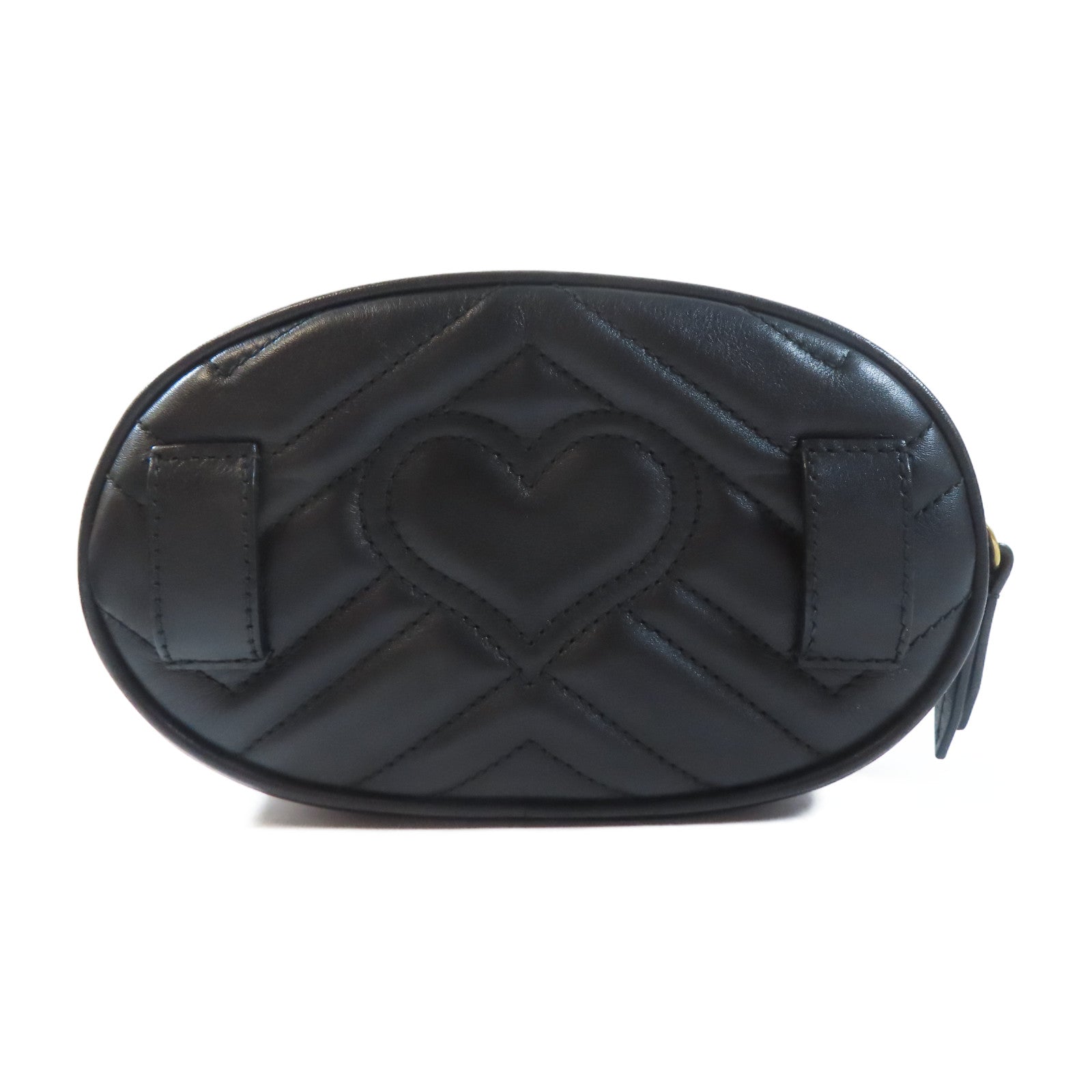 GUCCI 牛皮皮革GG Marmont Waist Bag金扣腰包黑色