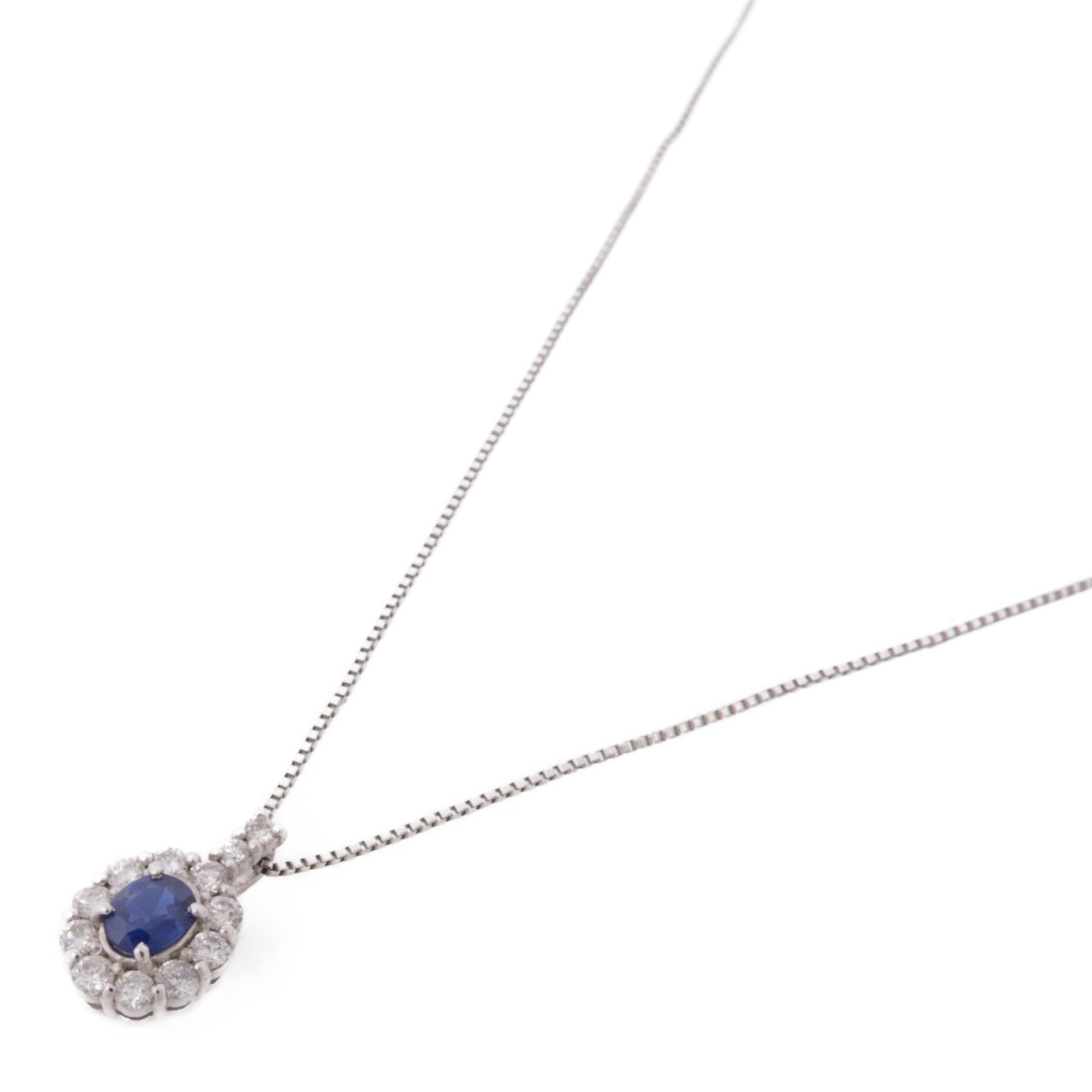 JEWELRY Sapphire Diamond Necklace PT850 Platinum