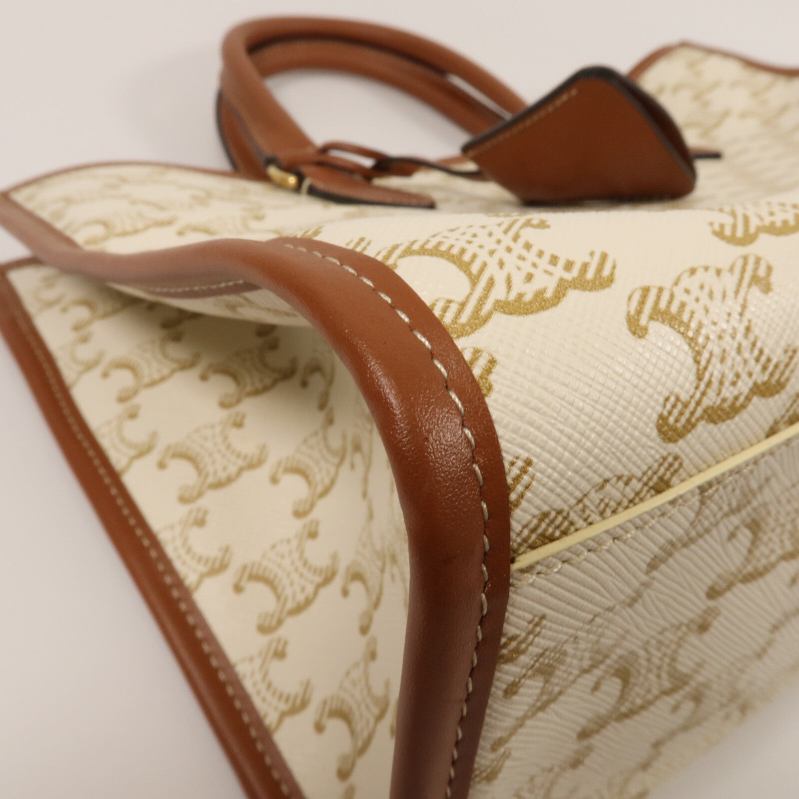 CELINE 牛皮皮革Mini Horizontal Cabas手挽肩背兩用袋