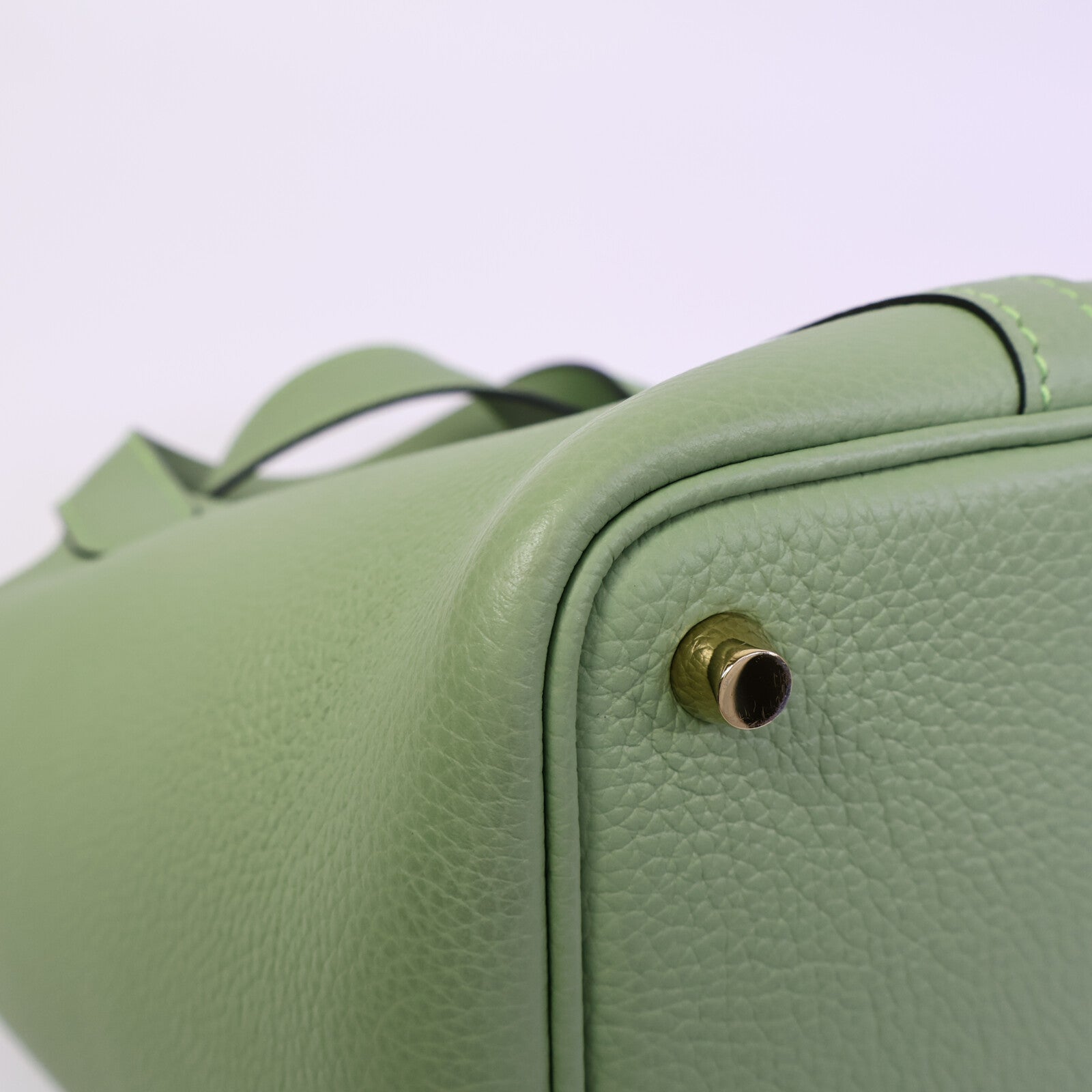 HERMES Maurice皮革Picotin PM手挽袋Vert Criquet