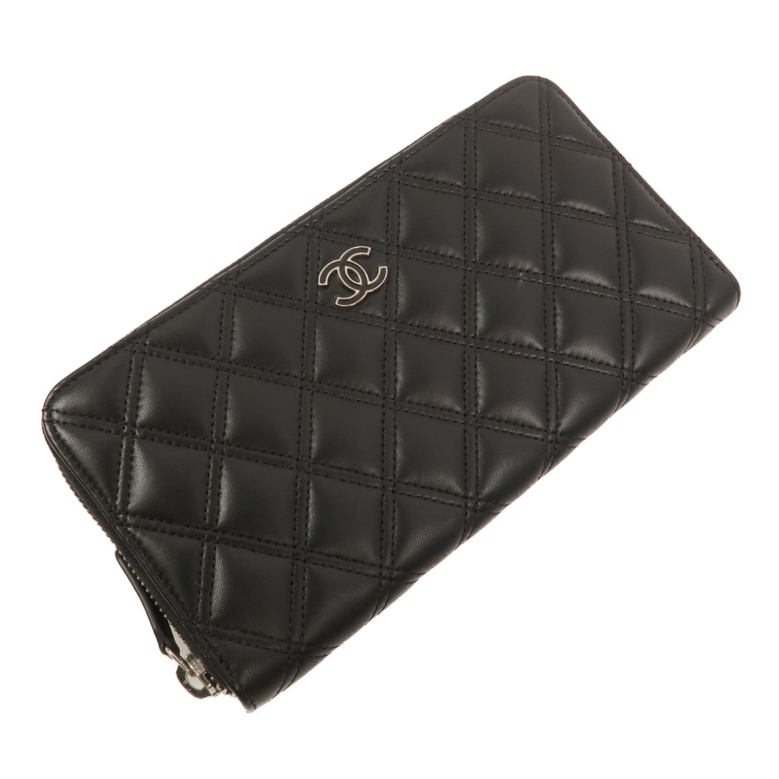 CHANEL 羊皮皮革Zipper Long Wallet長錢包