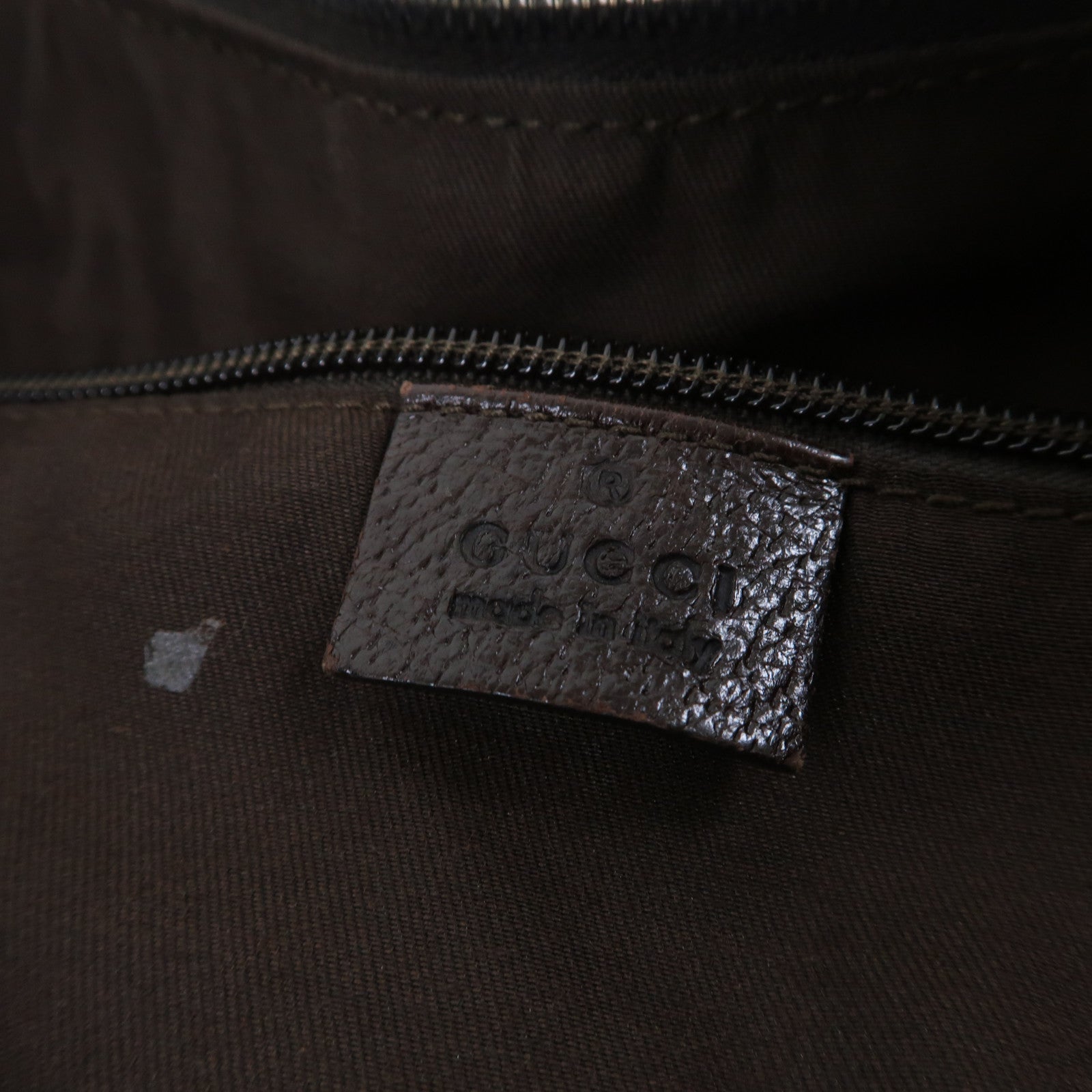 GUCCI 帆布Shoulder Bag銀扣肩背袋啡色