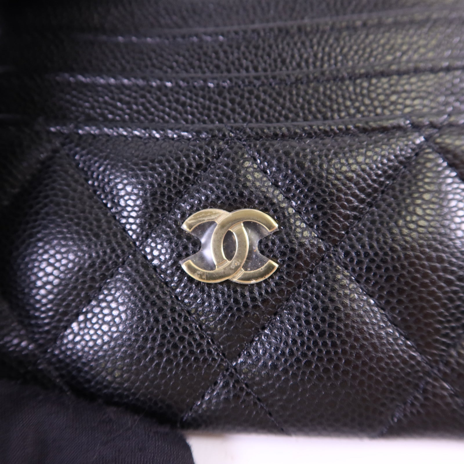 CHANEL 牛皮皮革Card Case金扣卡片套