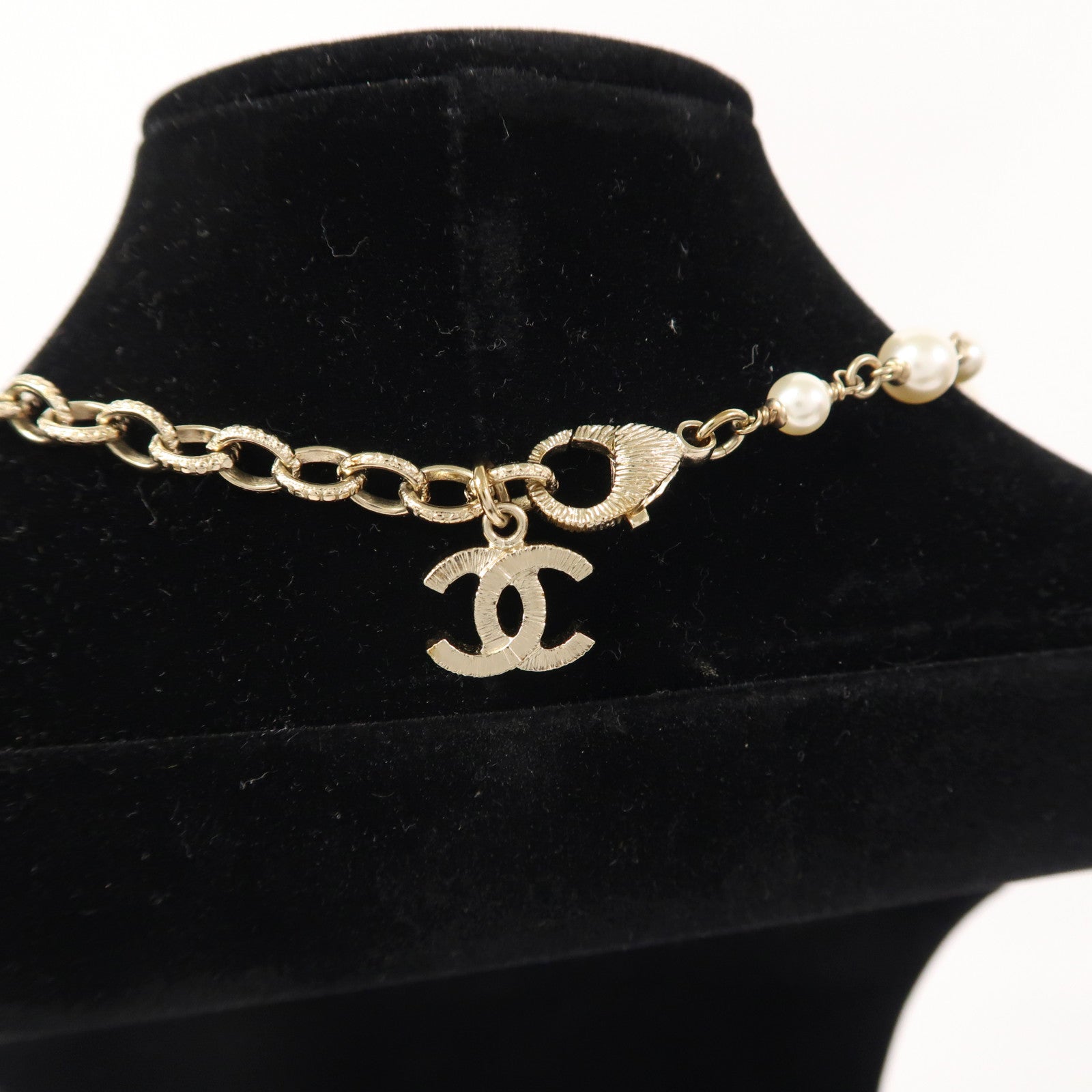 CHANEL 金屬/PVC Necklace項鍊金色