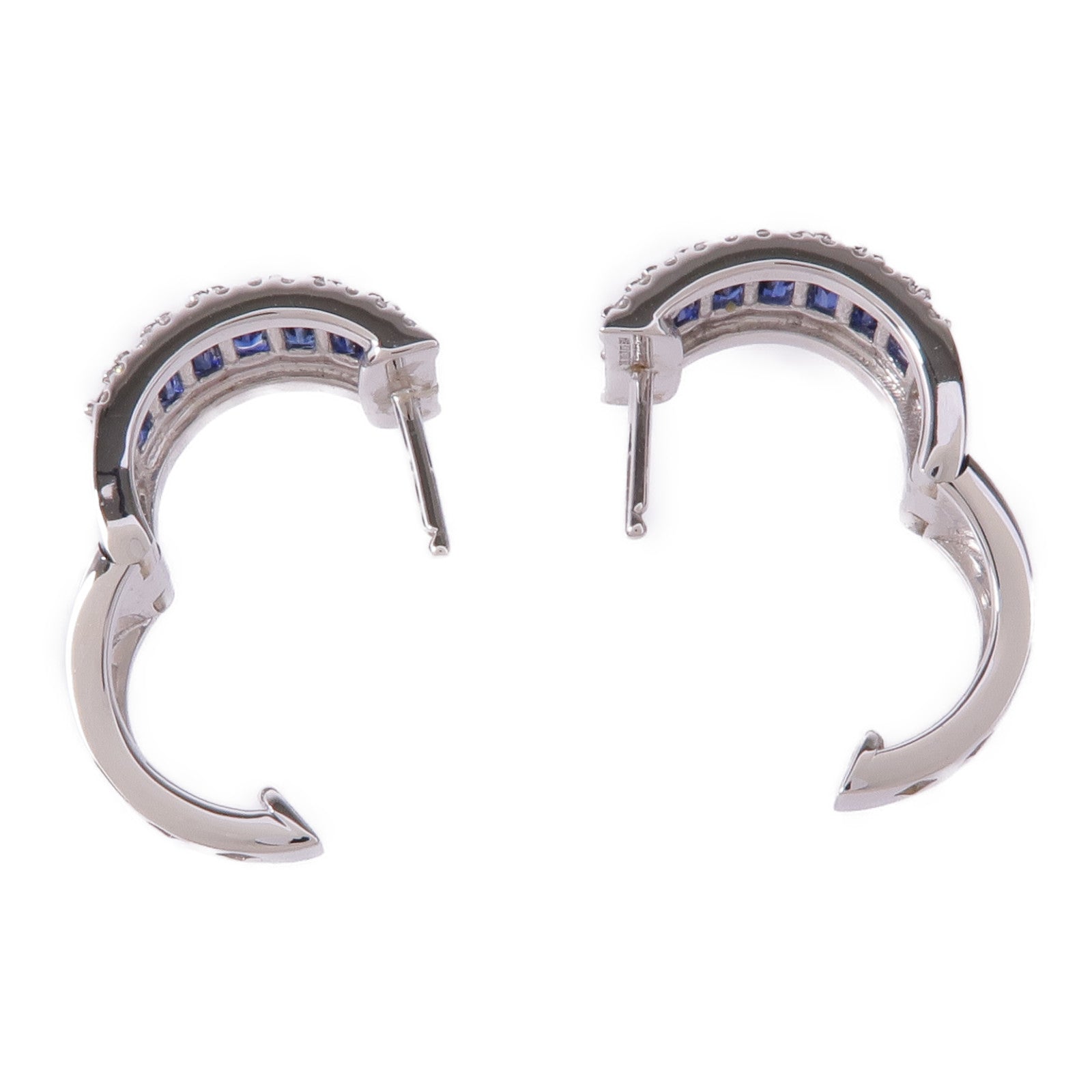JEWELRY【激減優惠】 18K白金Sapphire/Diamond Earrings藍寶石/鑽石耳環