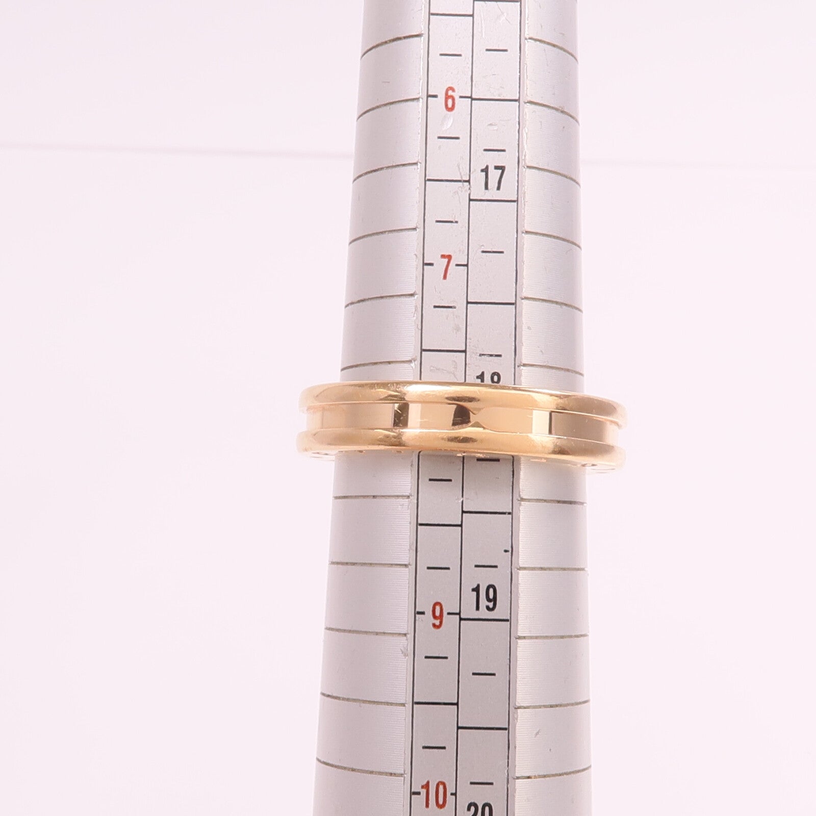 BVLGARI 18K玫瑰金B-zero1 Ring戒指Bvlgari#57/US#8
