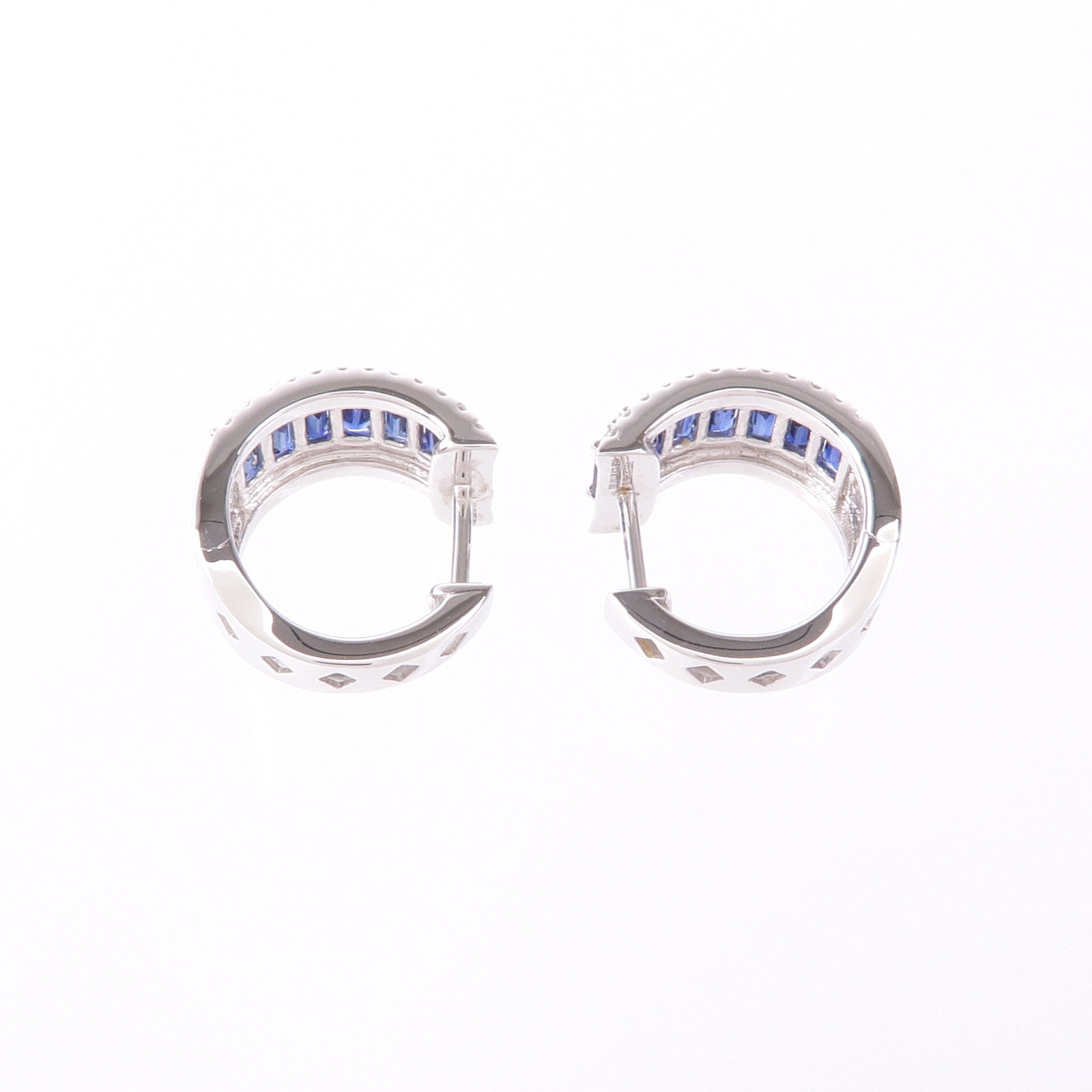 JEWELRY【激減優惠】 18K白金Sapphire/Diamond Earrings藍寶石/鑽石耳環