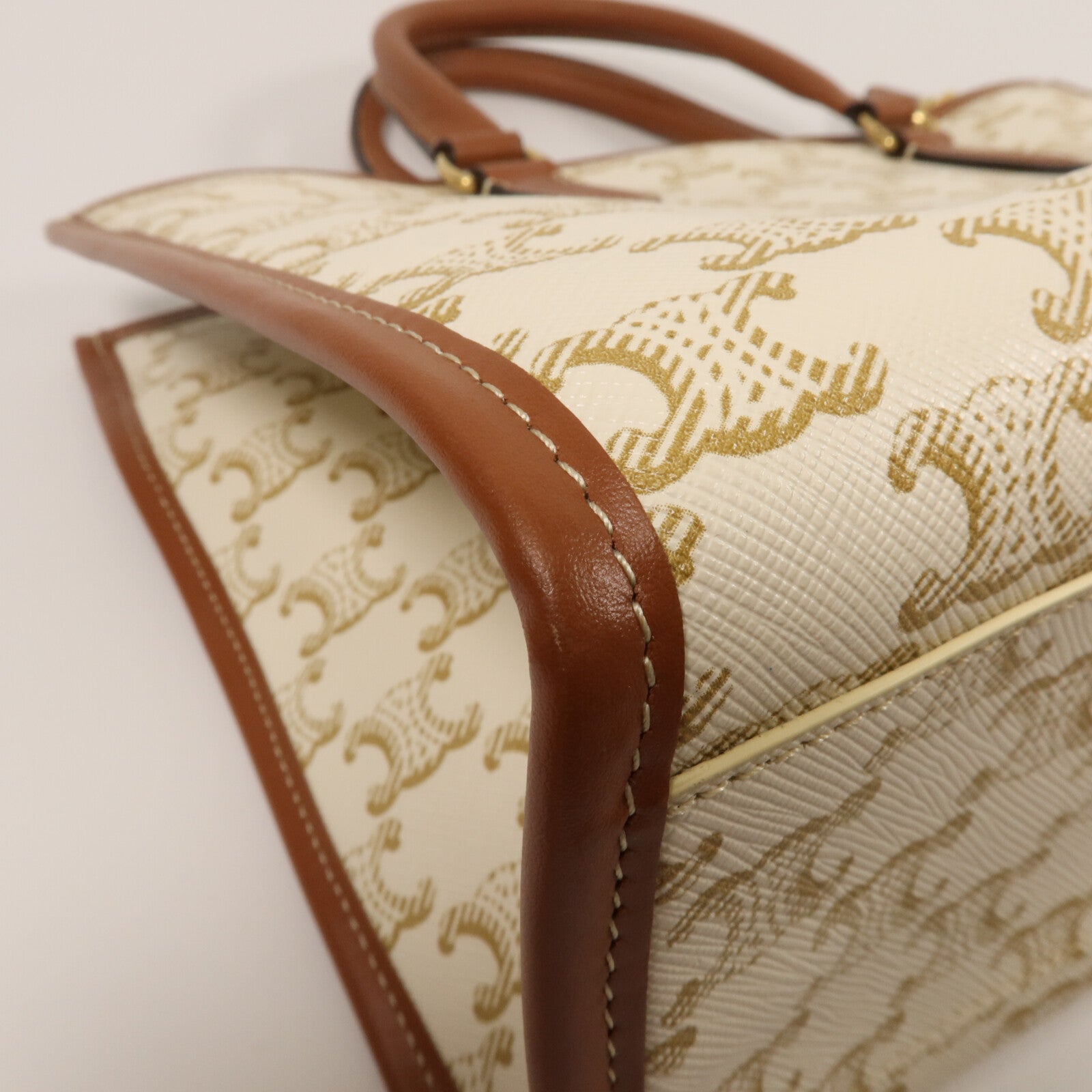 CELINE 牛皮皮革Mini Horizontal Cabas手挽肩背兩用袋
