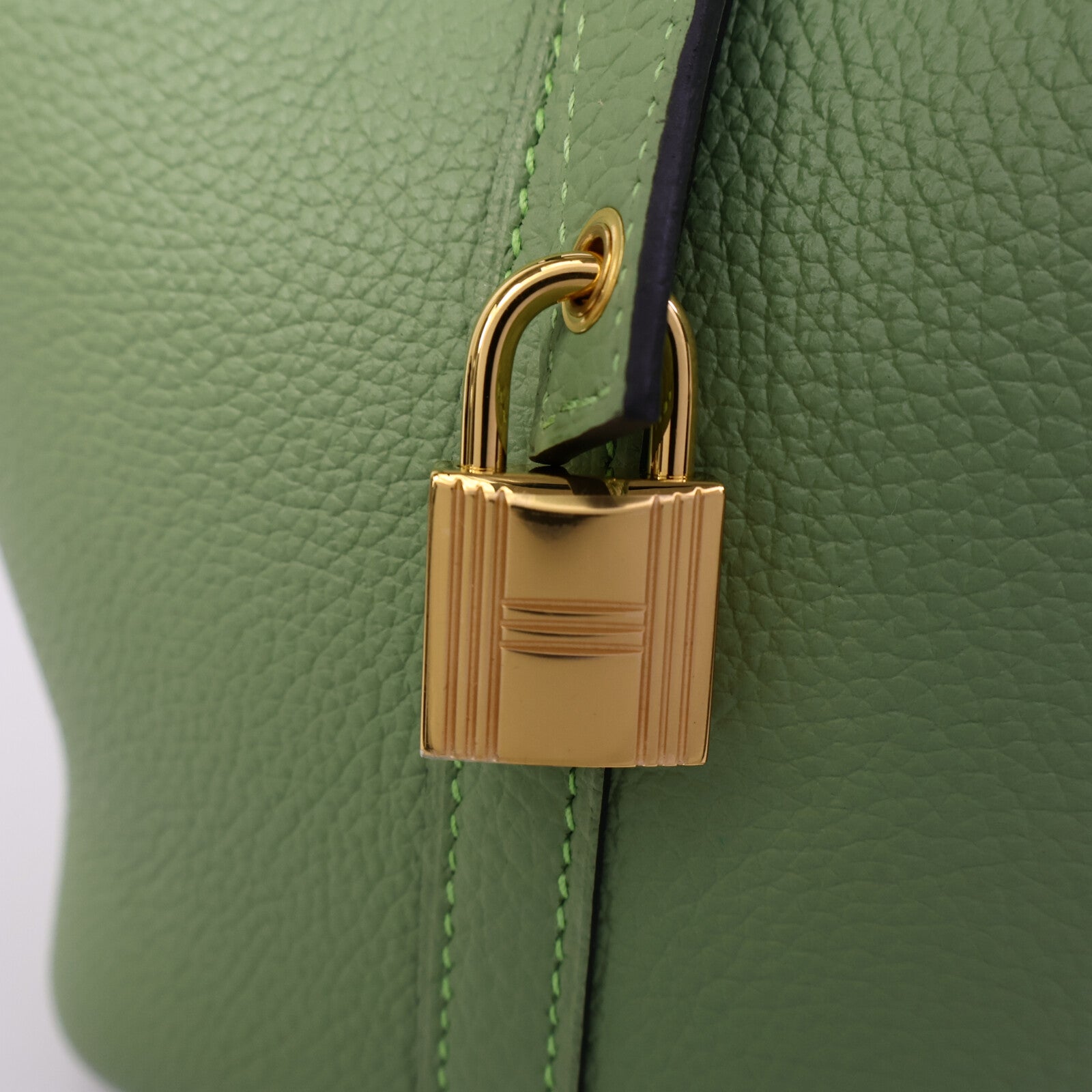 HERMES Maurice皮革Picotin PM手挽袋Vert Criquet