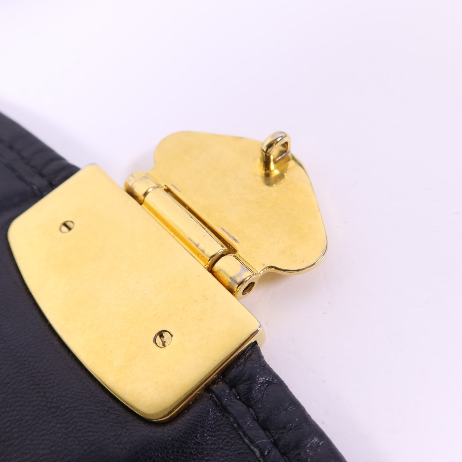 Miu Miu 羊皮皮革2 Way Shoulder Bag金扣手挽肩背兩用袋