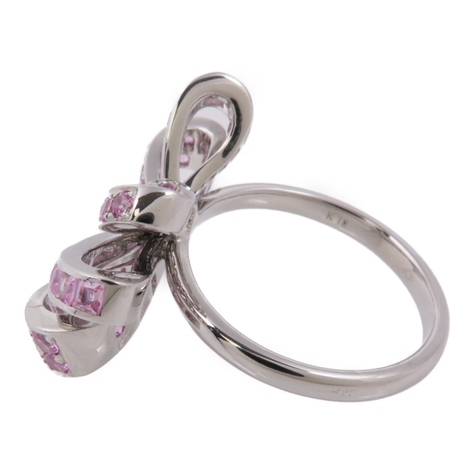 JEWELRY 18K白金Topaz Ring粉紅托帕石戒指US#6