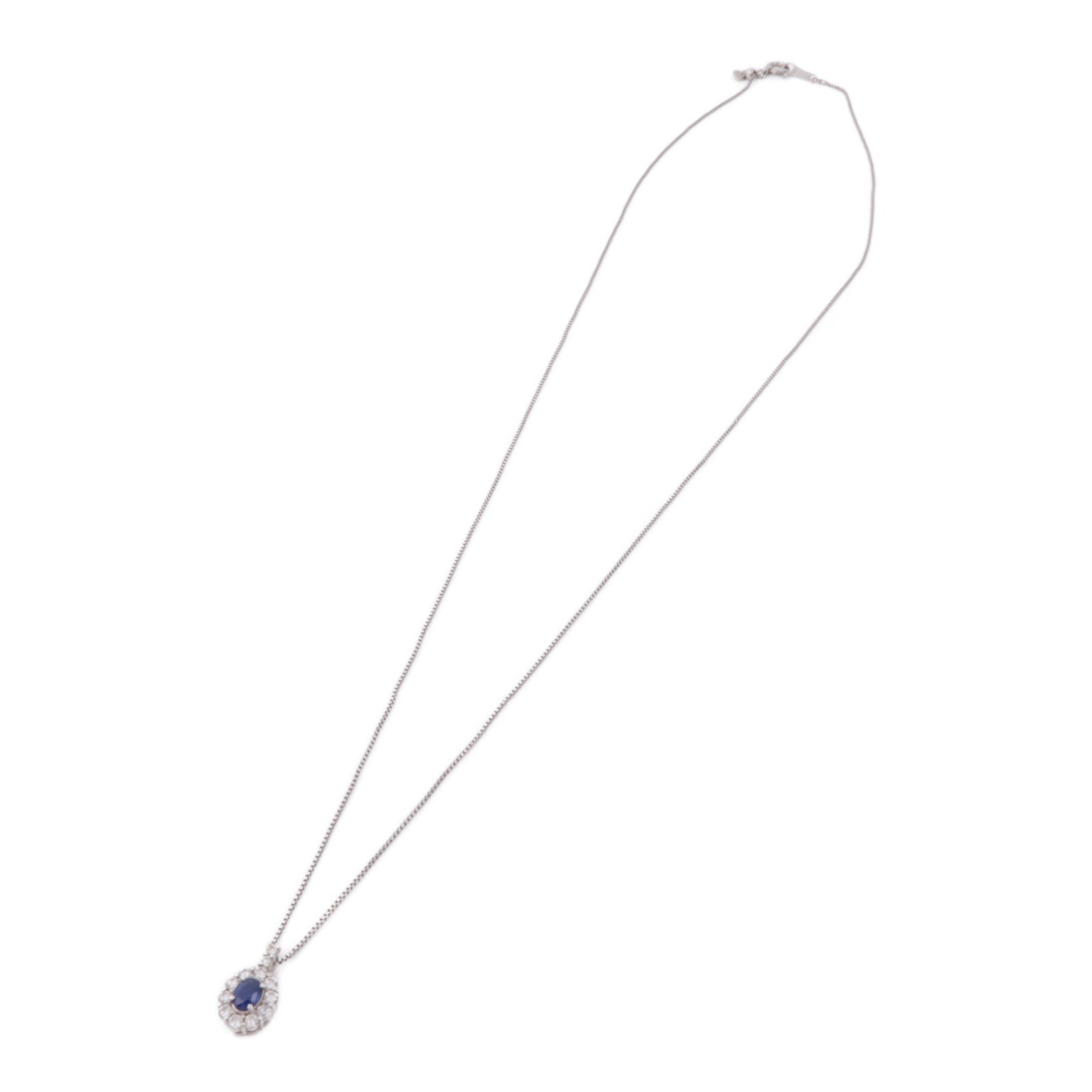 JEWELRY Sapphire Diamond Necklace PT850 Platinum